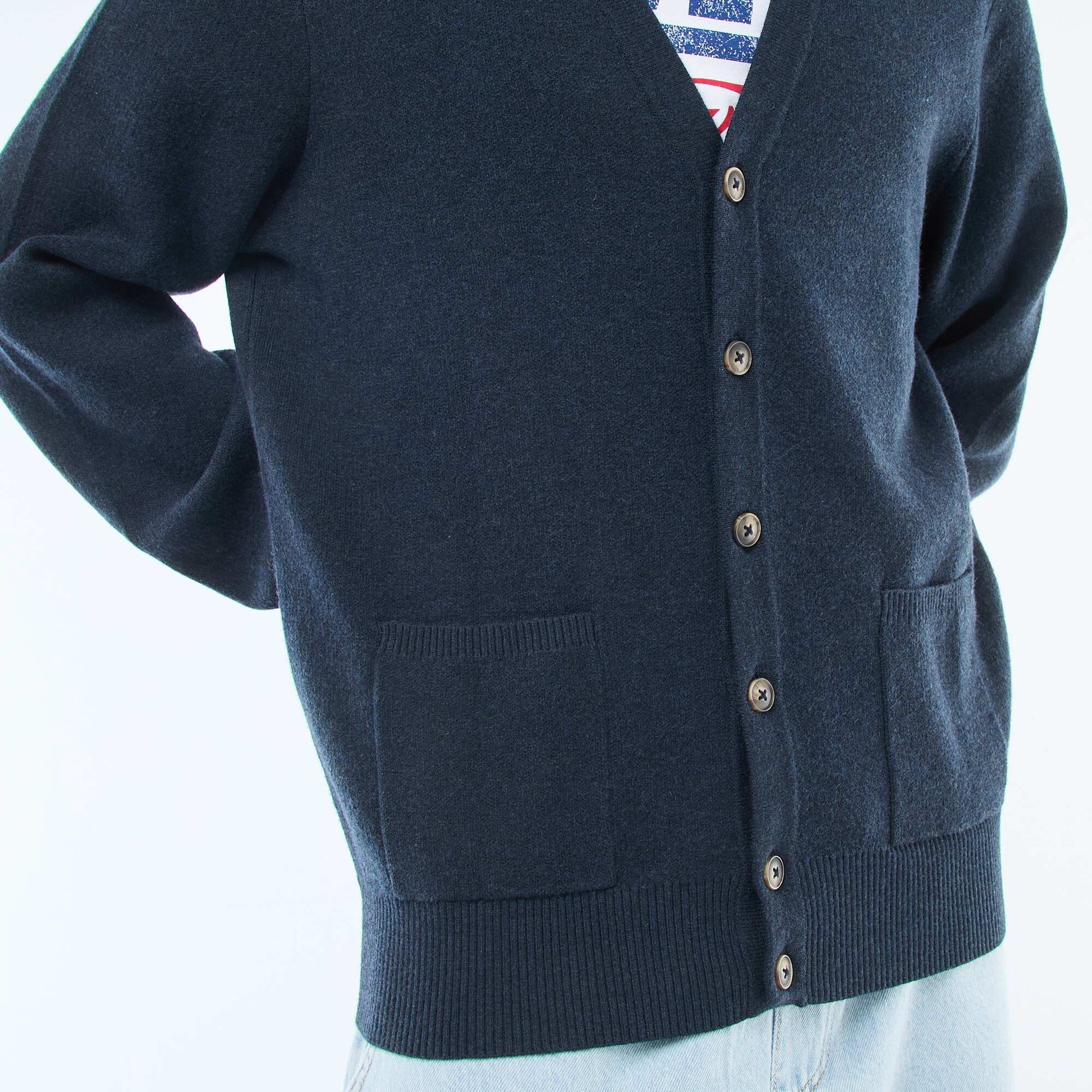 Solid Cardigan BLUE