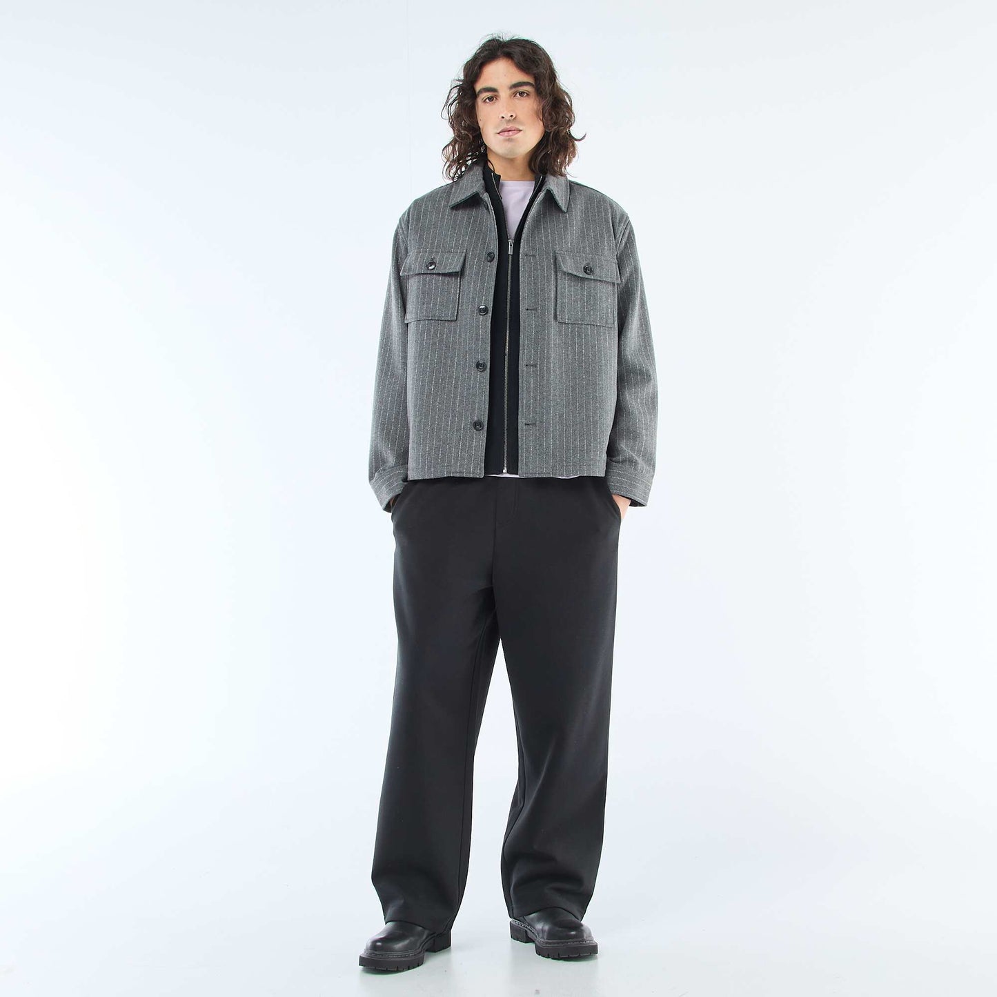 Warm Zip-Up High Neck Vest BLACK