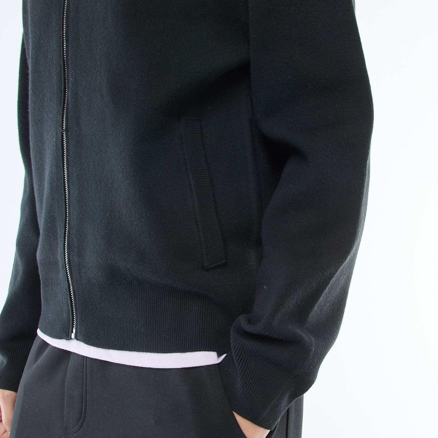 Warm Zip-Up High Neck Vest BLACK