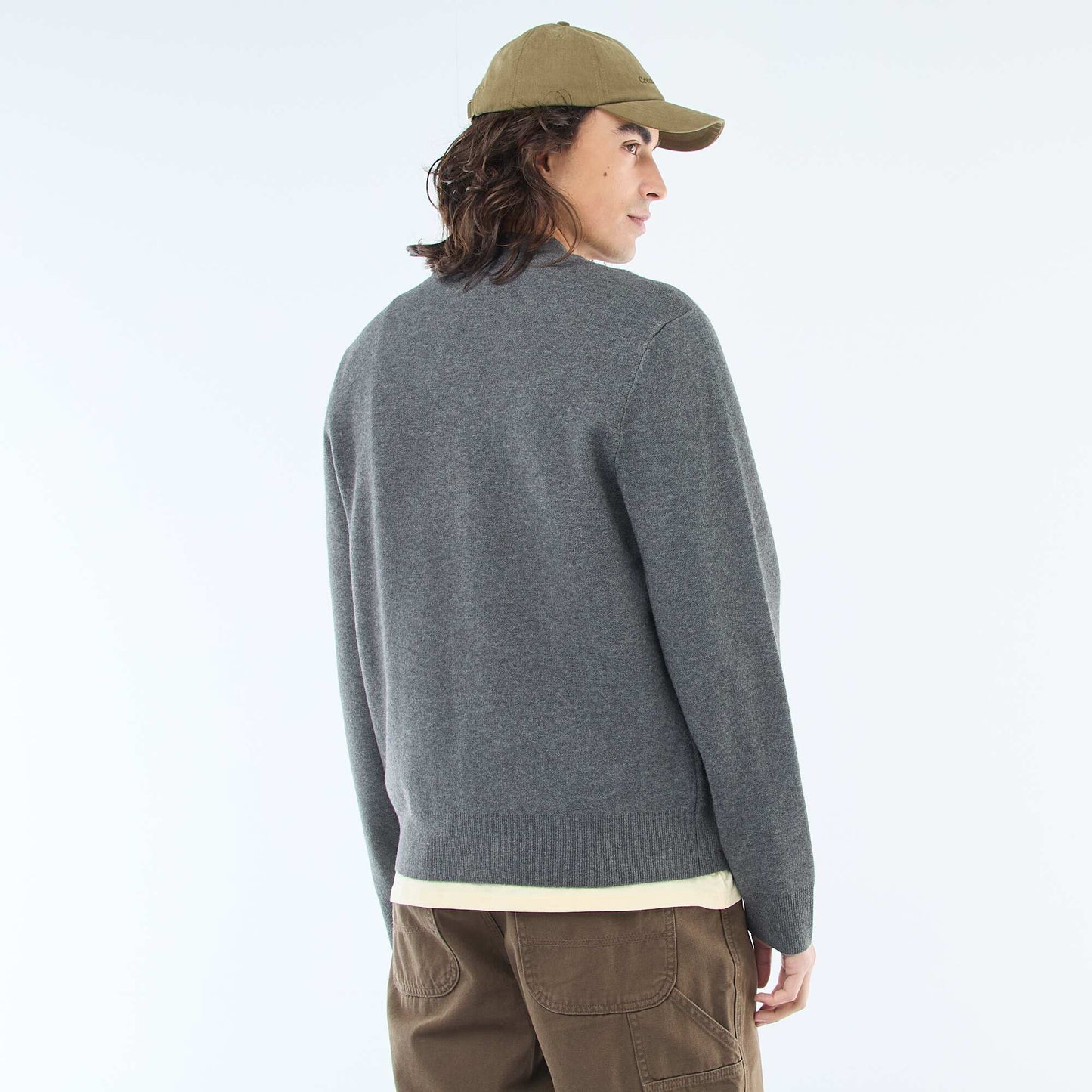 Warm Zip-Up High Neck Vest GREY