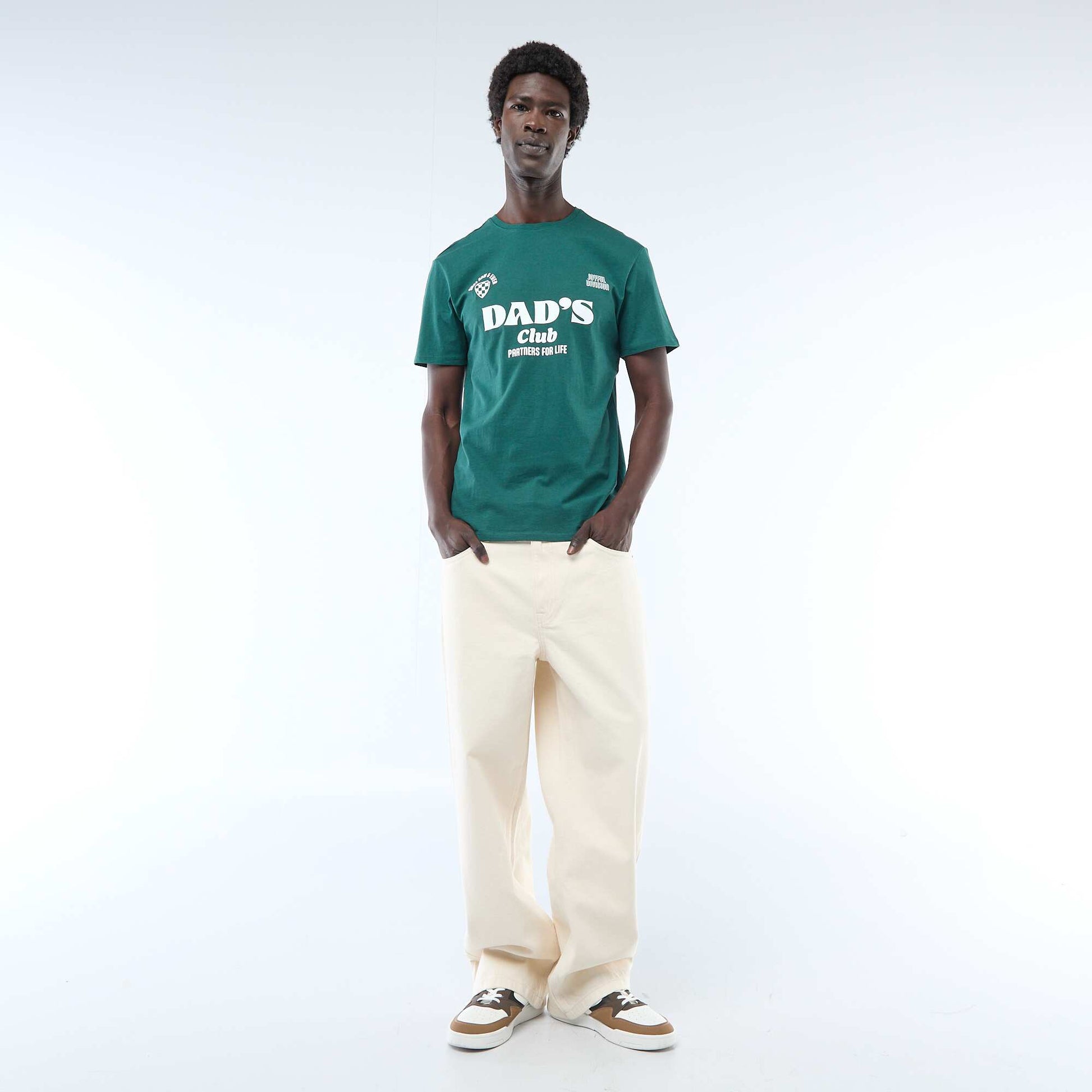 Printed Front and Back Short-Sleeve Jersey T-shirt GREEN