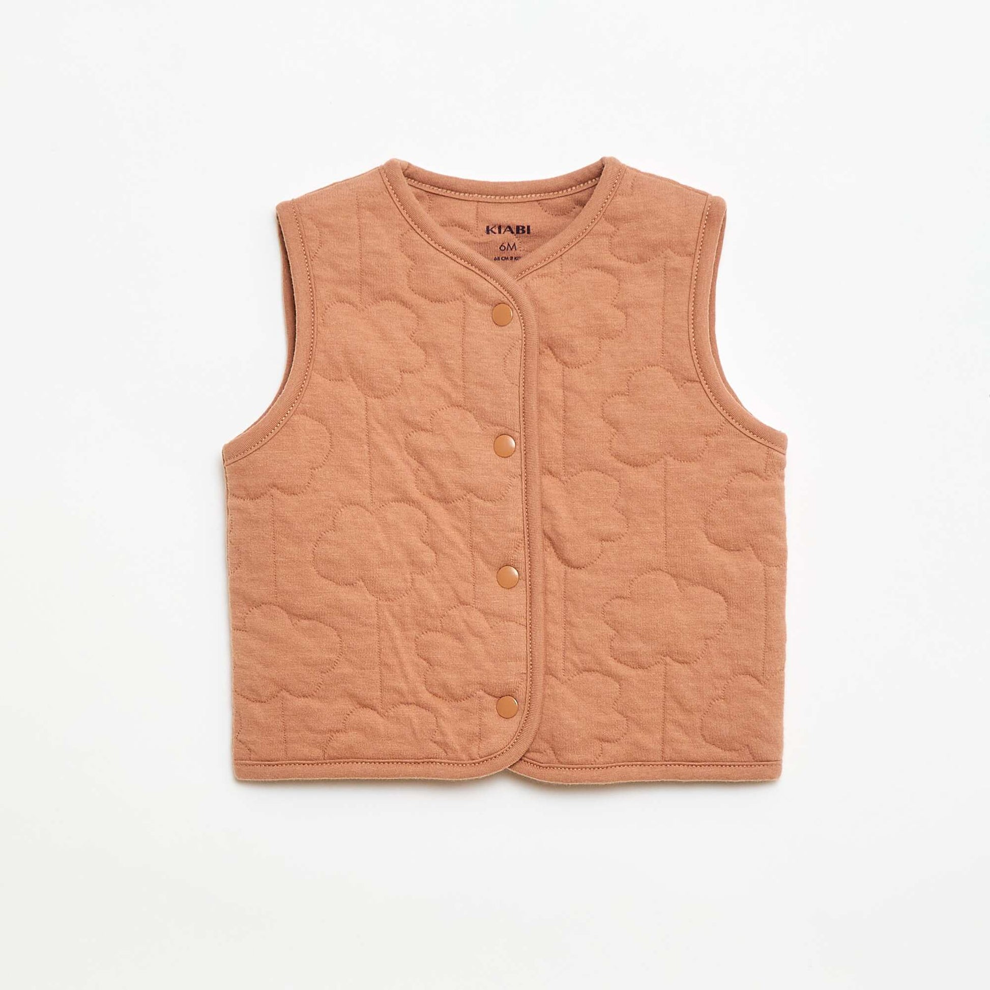 Sleepsuit + Quilted Vest Set BROWN