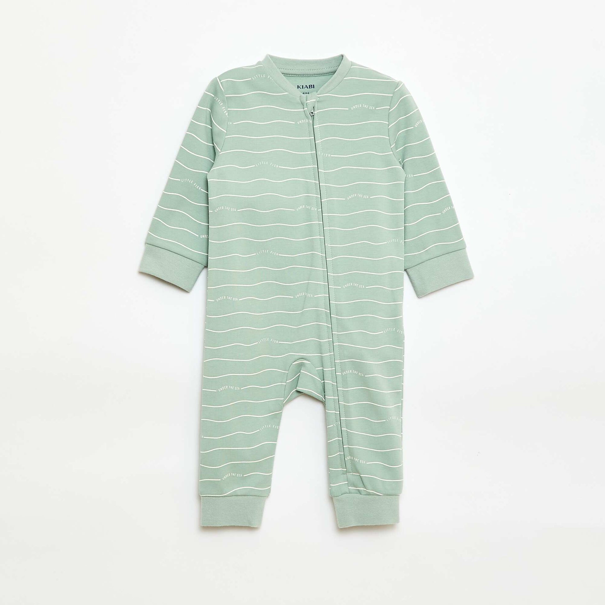 Sleepsuit + Quilted Vest Set GREEN