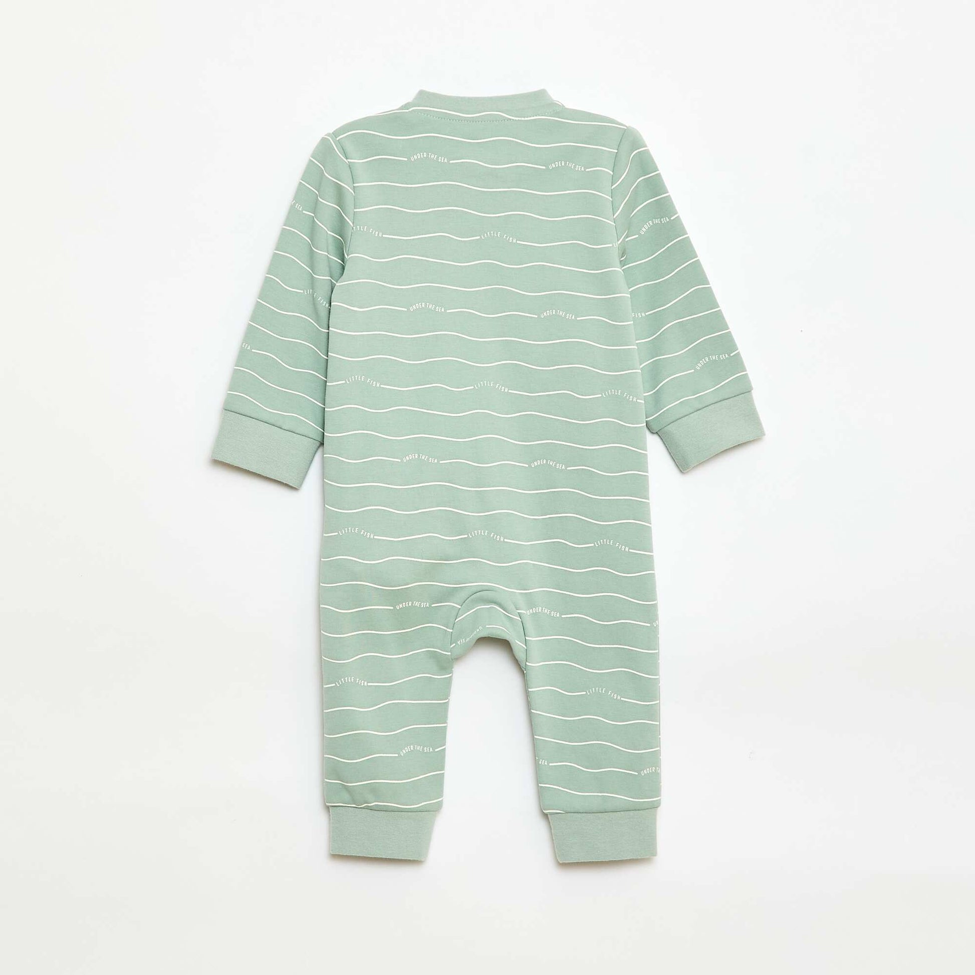 Sleepsuit + Quilted Vest Set GREEN