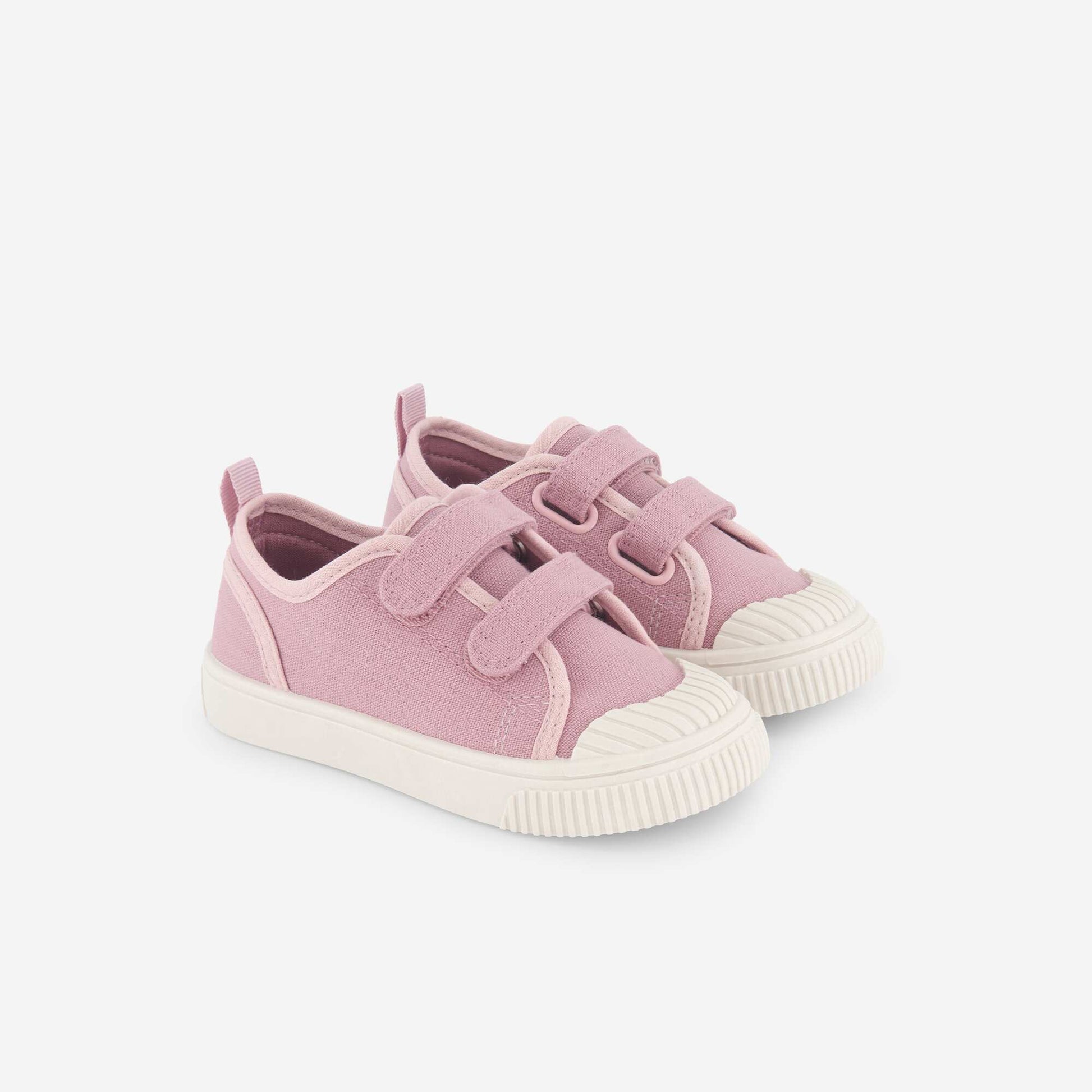 Checkerboard Print Canvas Sneakers PINK