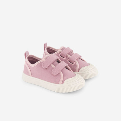 Checkerboard Print Canvas Sneakers PINK