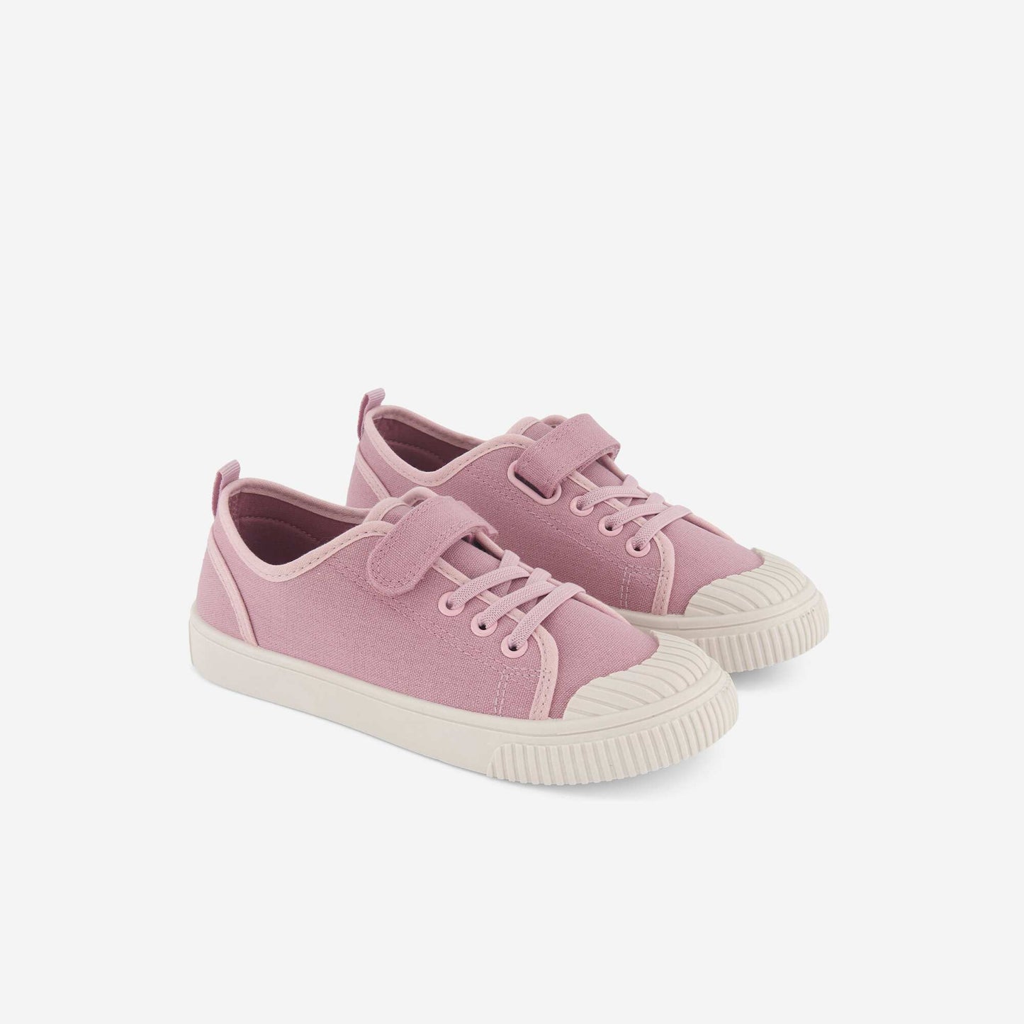 Checkerboard Print Canvas Sneakers PINK
