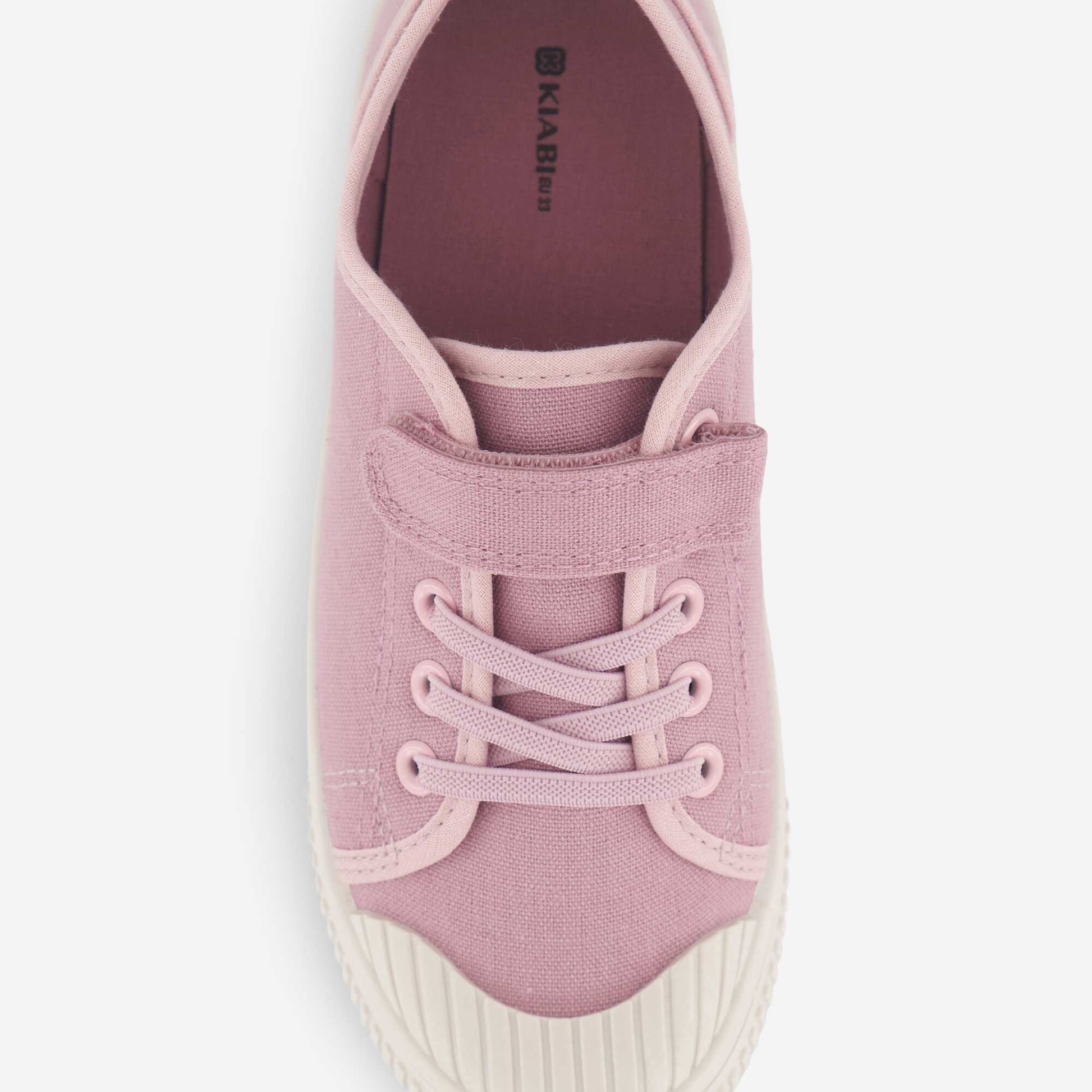 Checkerboard Print Canvas Sneakers PINK