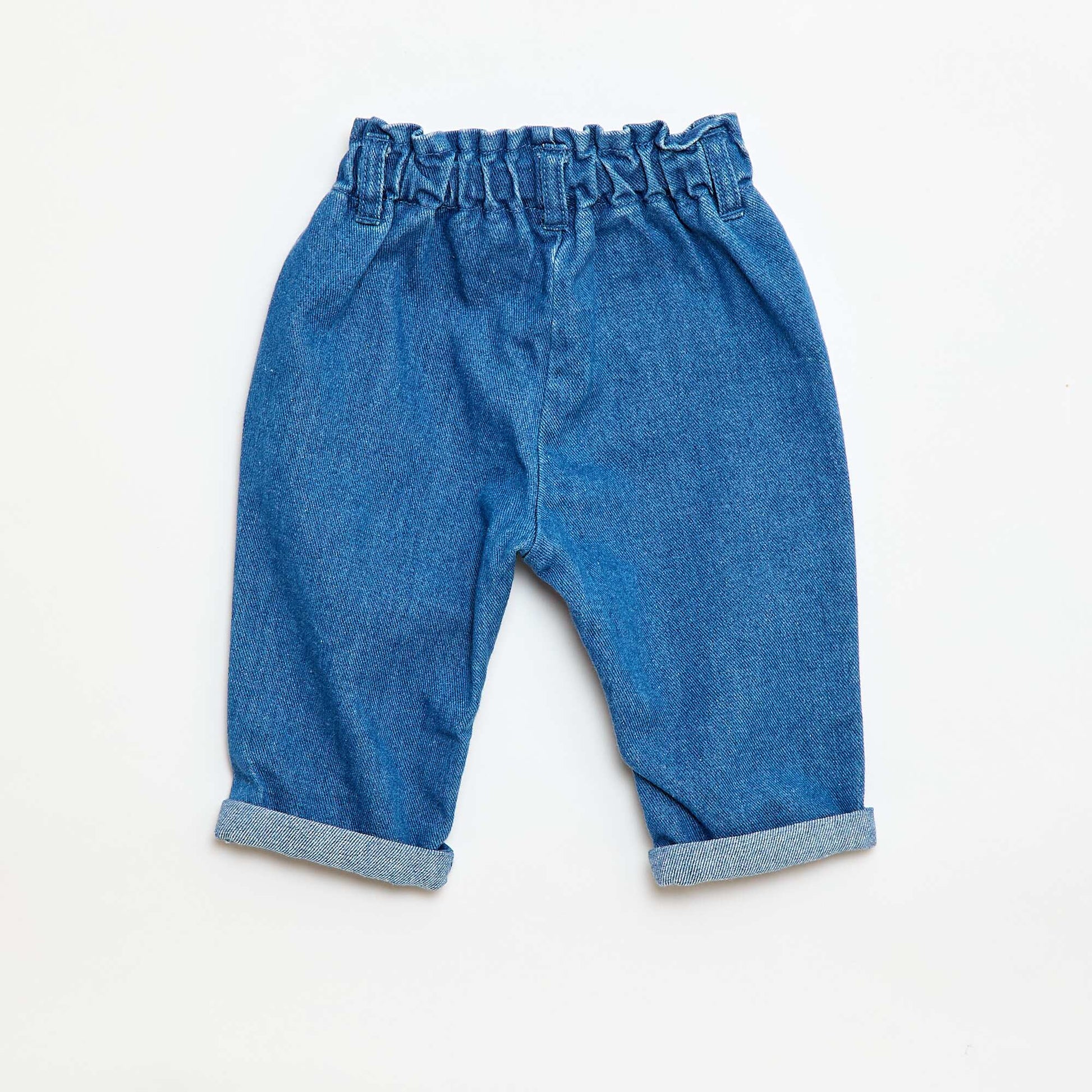 Jeans with Decorative Pockets WHITE