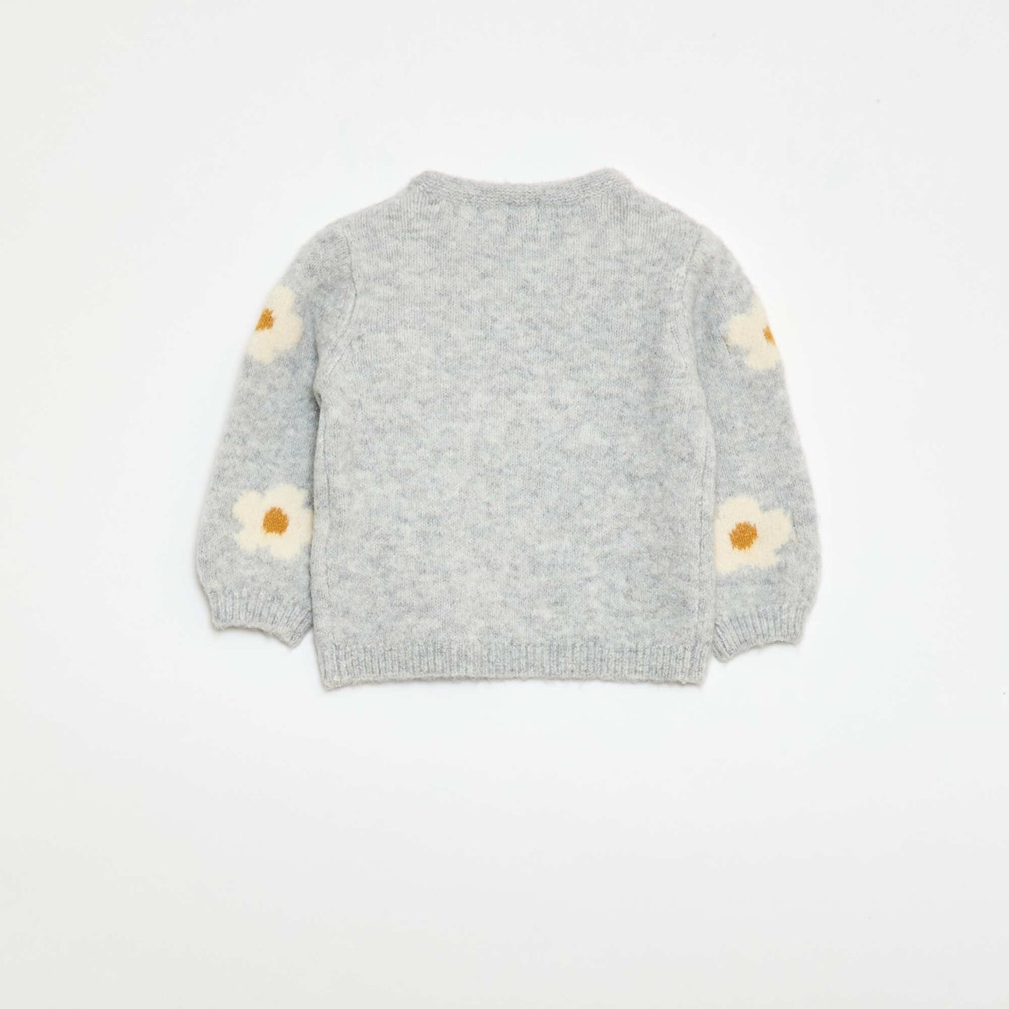 Patterned Knit Sweater GREY