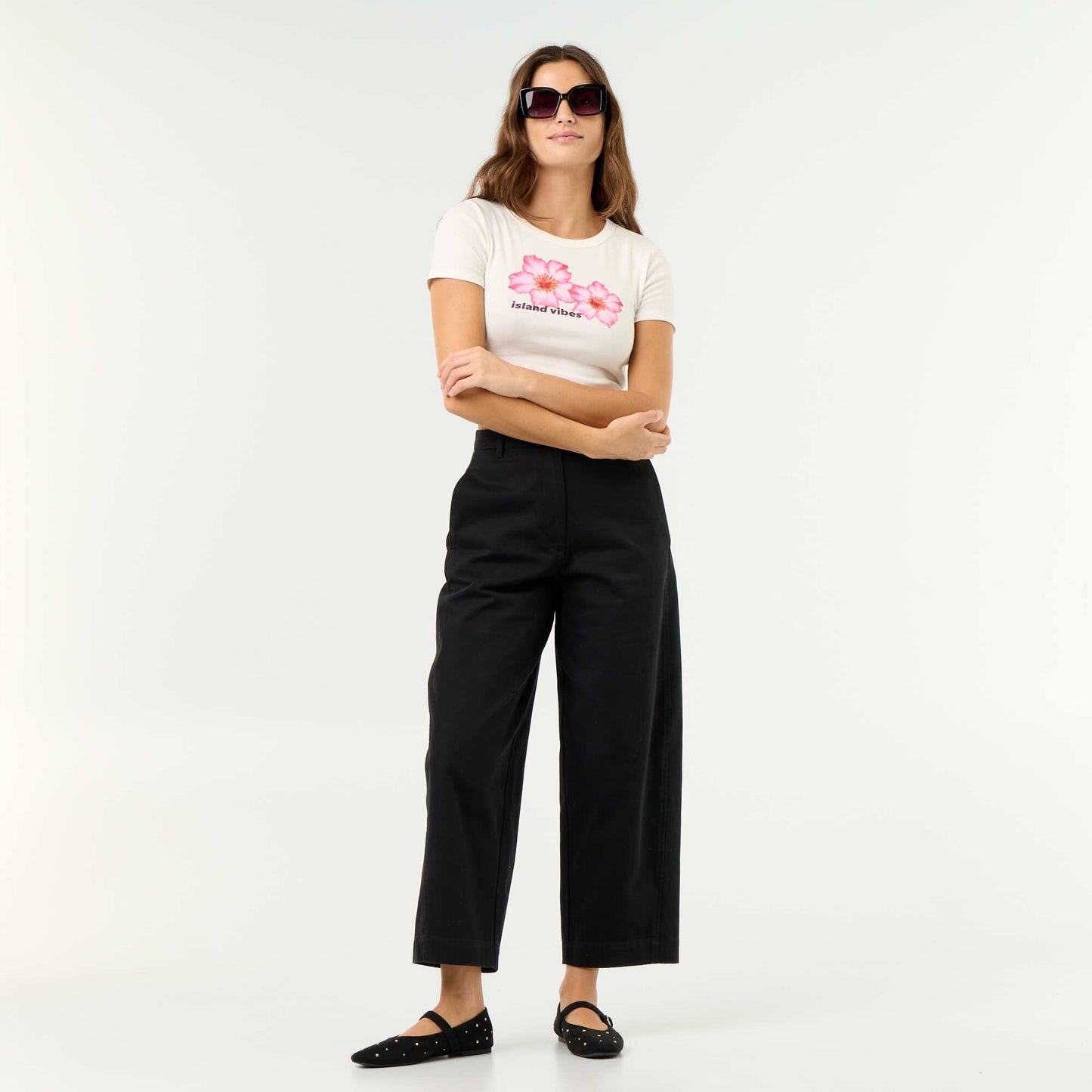 Printed Pattern Short-Sleeved T-Shirt WHITE