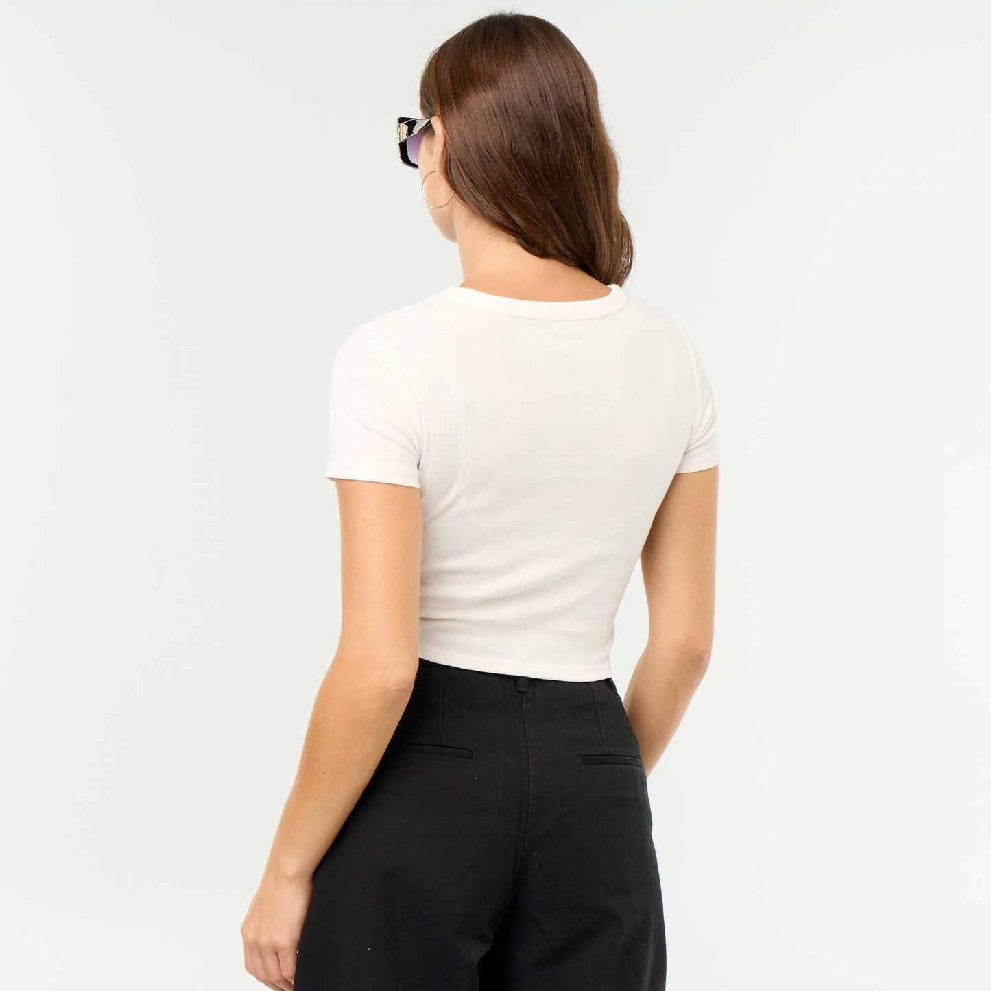 Printed Pattern Short-Sleeved T-Shirt WHITE