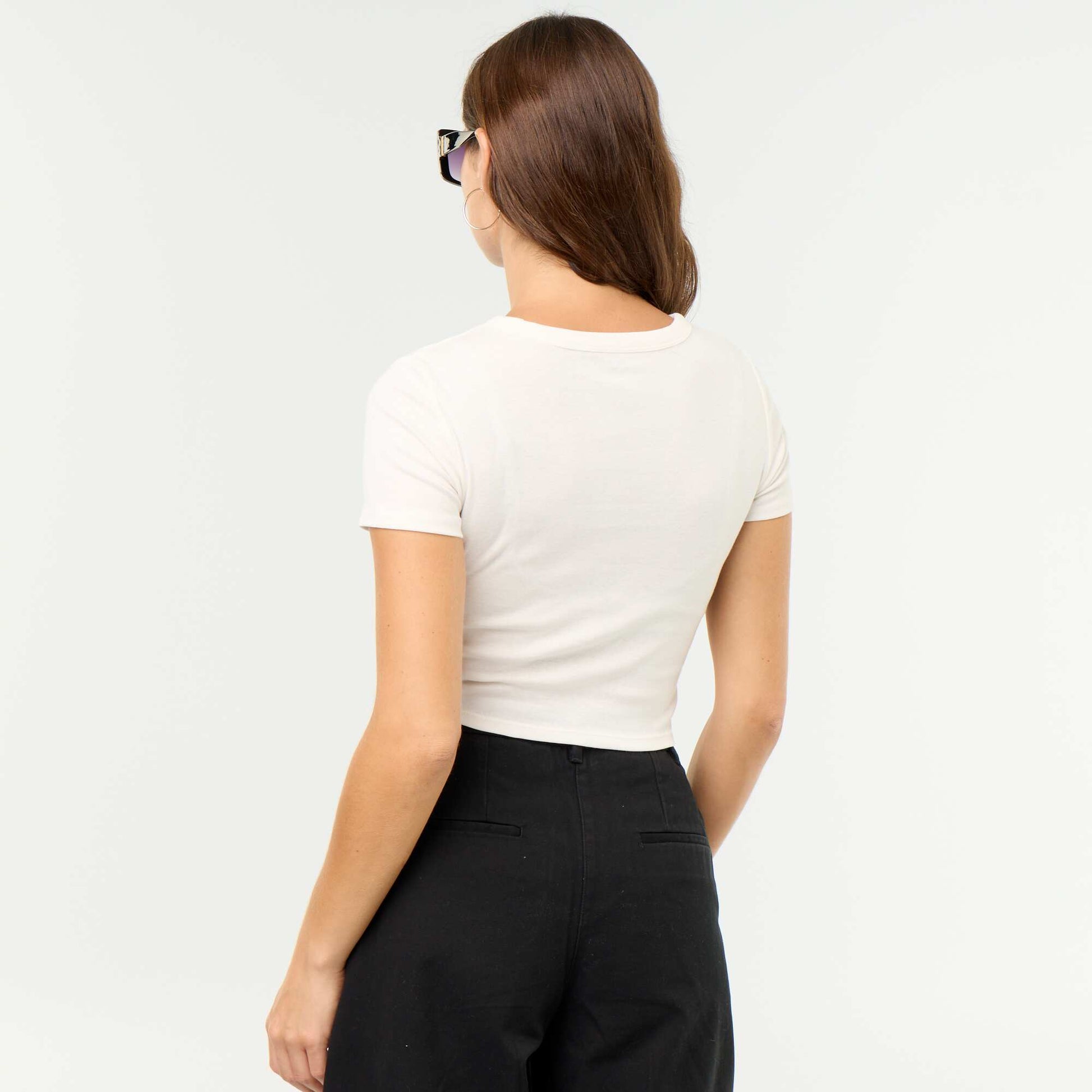 Printed Pattern Short-Sleeved T-Shirt WHITE