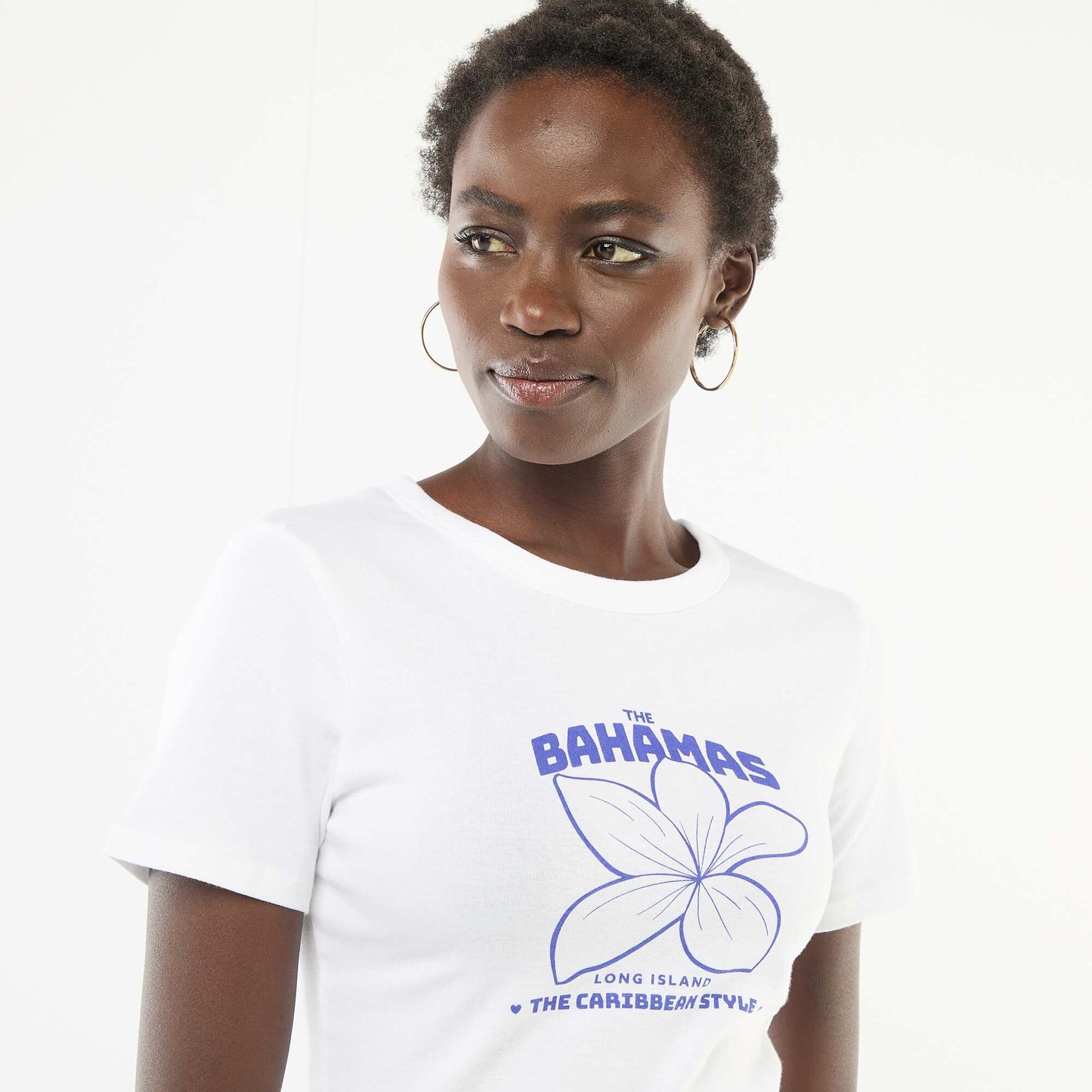Printed Short-Sleeve T-Shirt with Design WHITE
