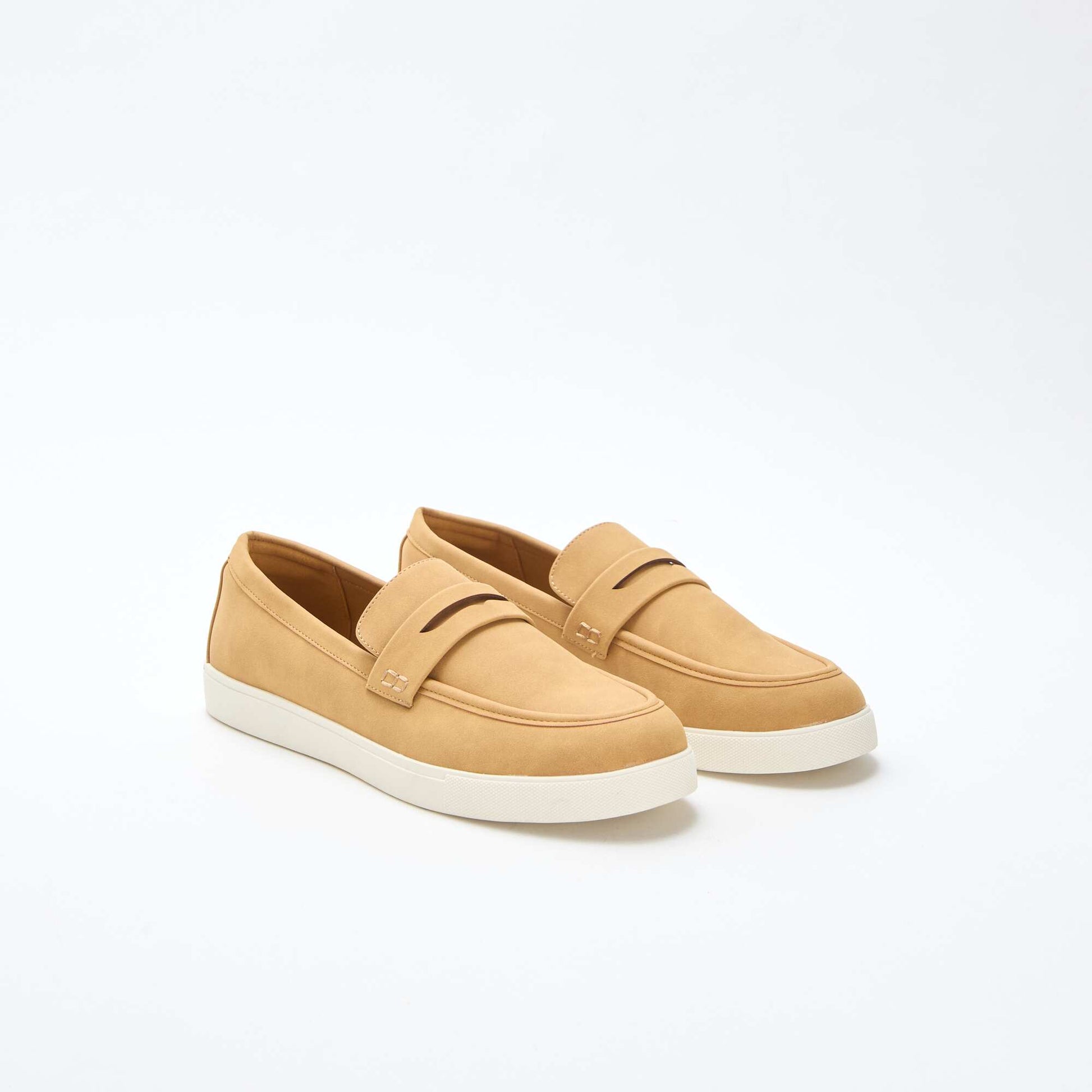 Faux Suede Moccasins BROWN