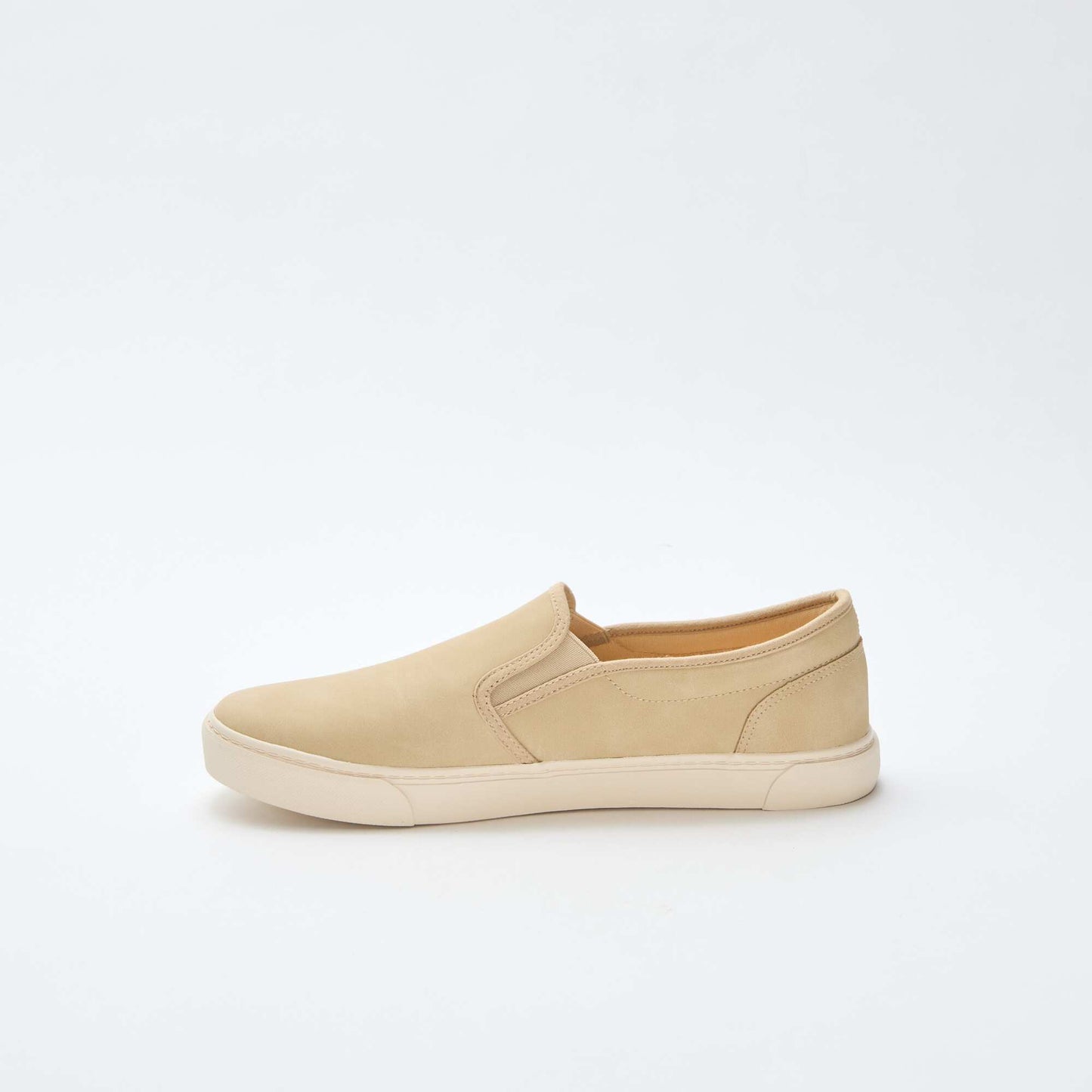 Slip-on suede-effect trainers BEIGE