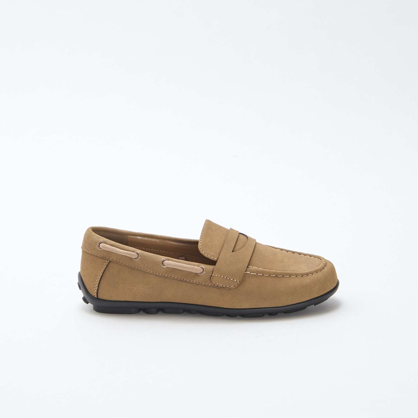 Solid Color Loafers BROWN