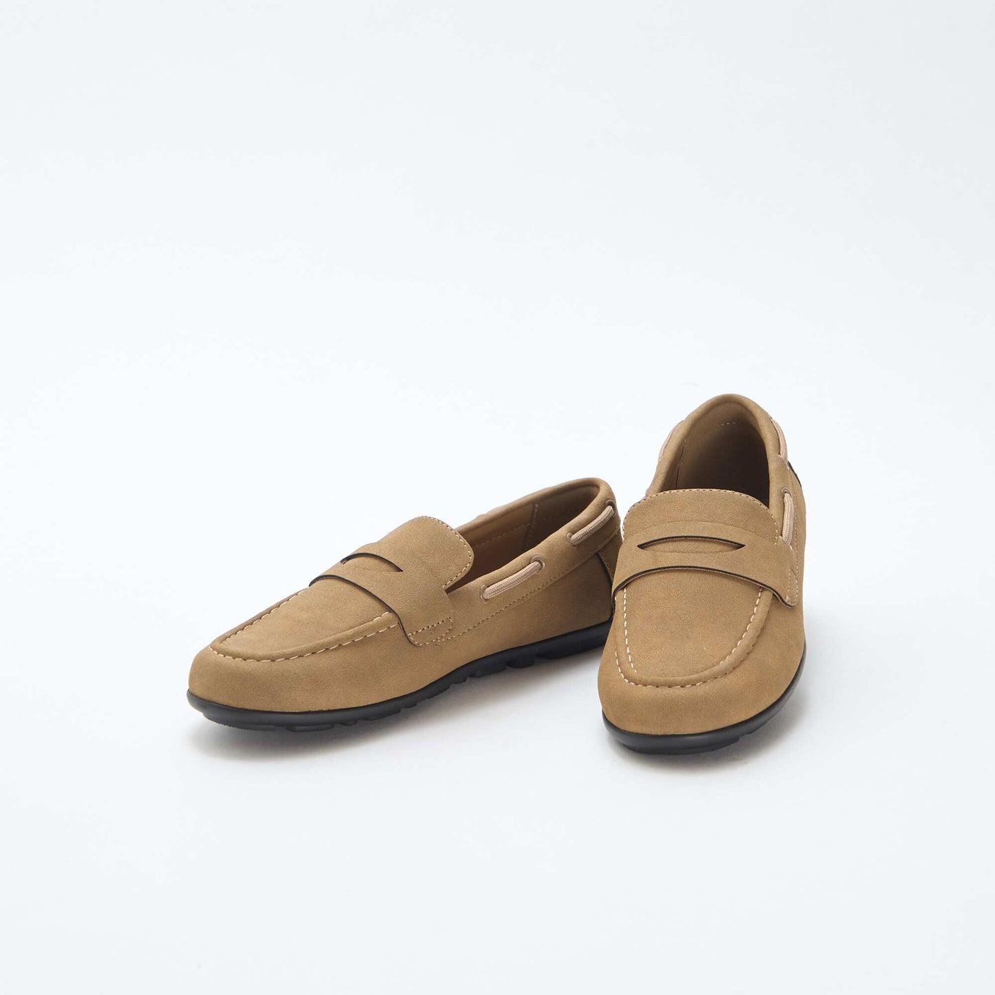 Solid Color Loafers BROWN