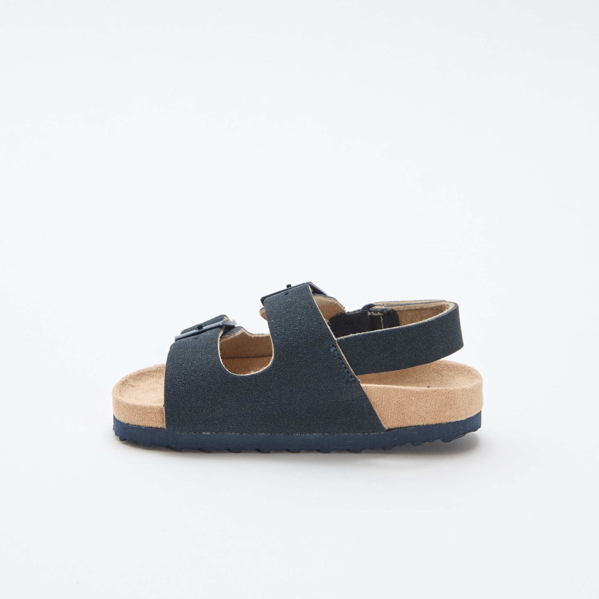 Suedette Flat Sandals BLUE