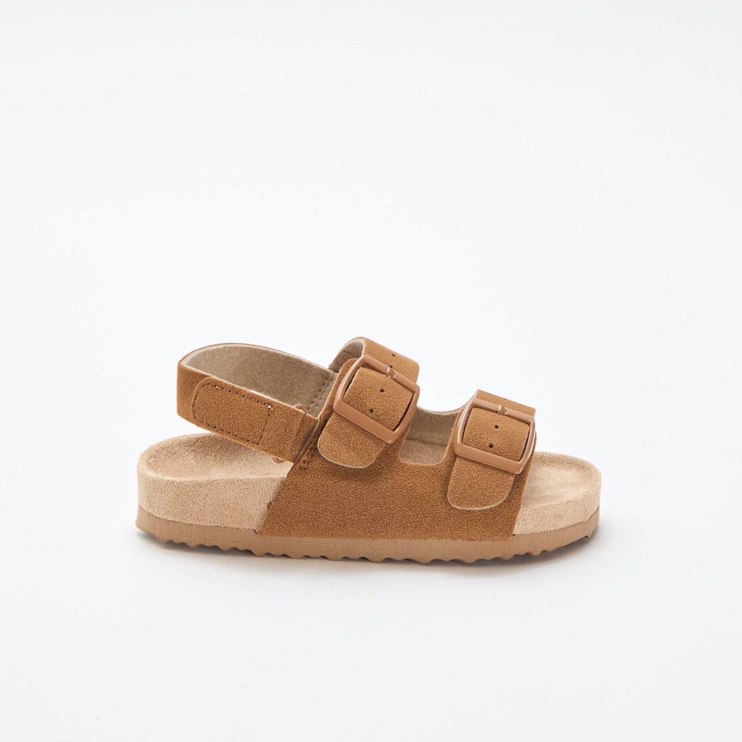 Suedette Flat Sandals BROWN