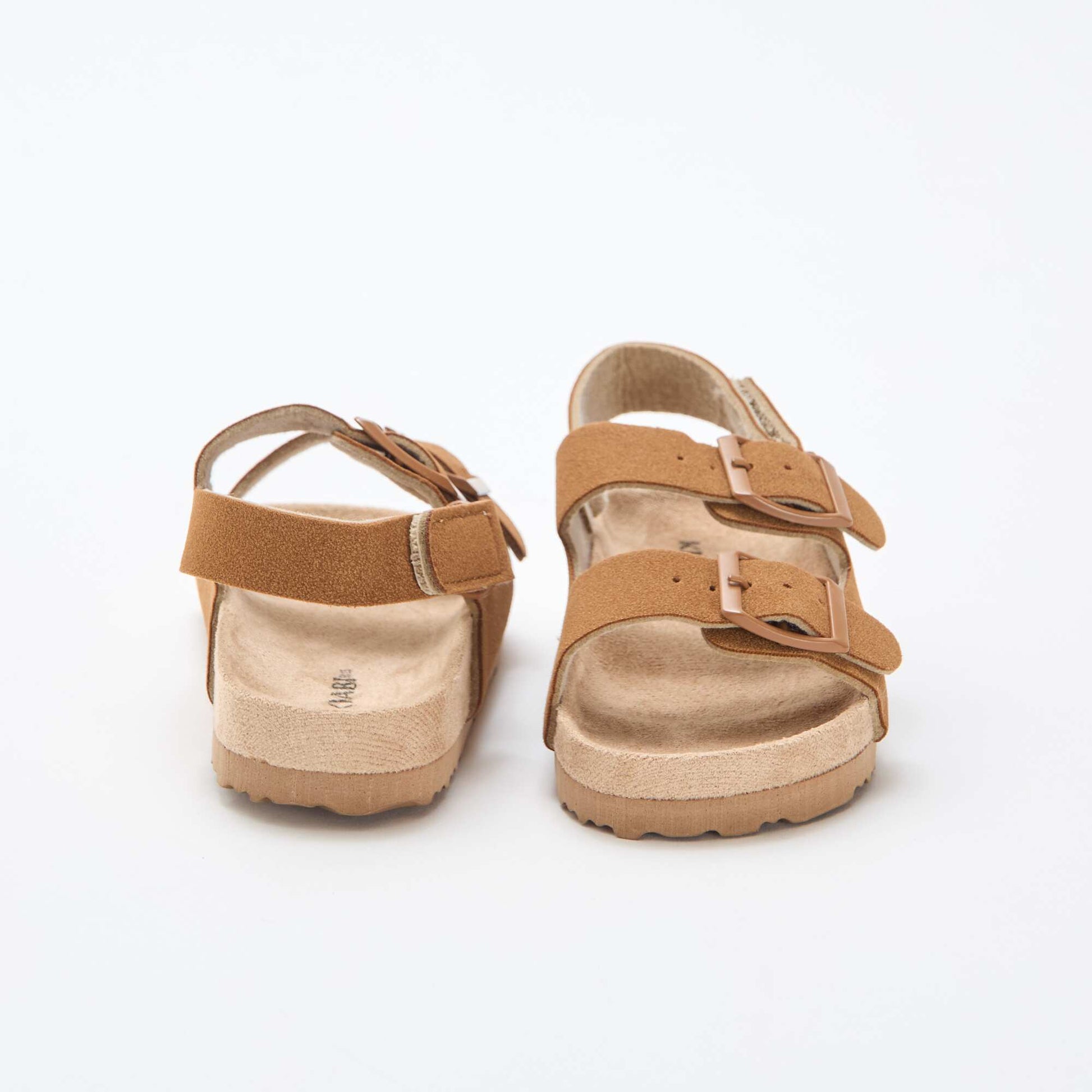 Suedette Flat Sandals BROWN