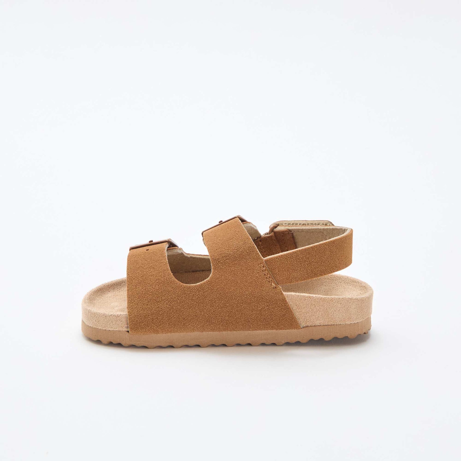 Suedette Flat Sandals BROWN