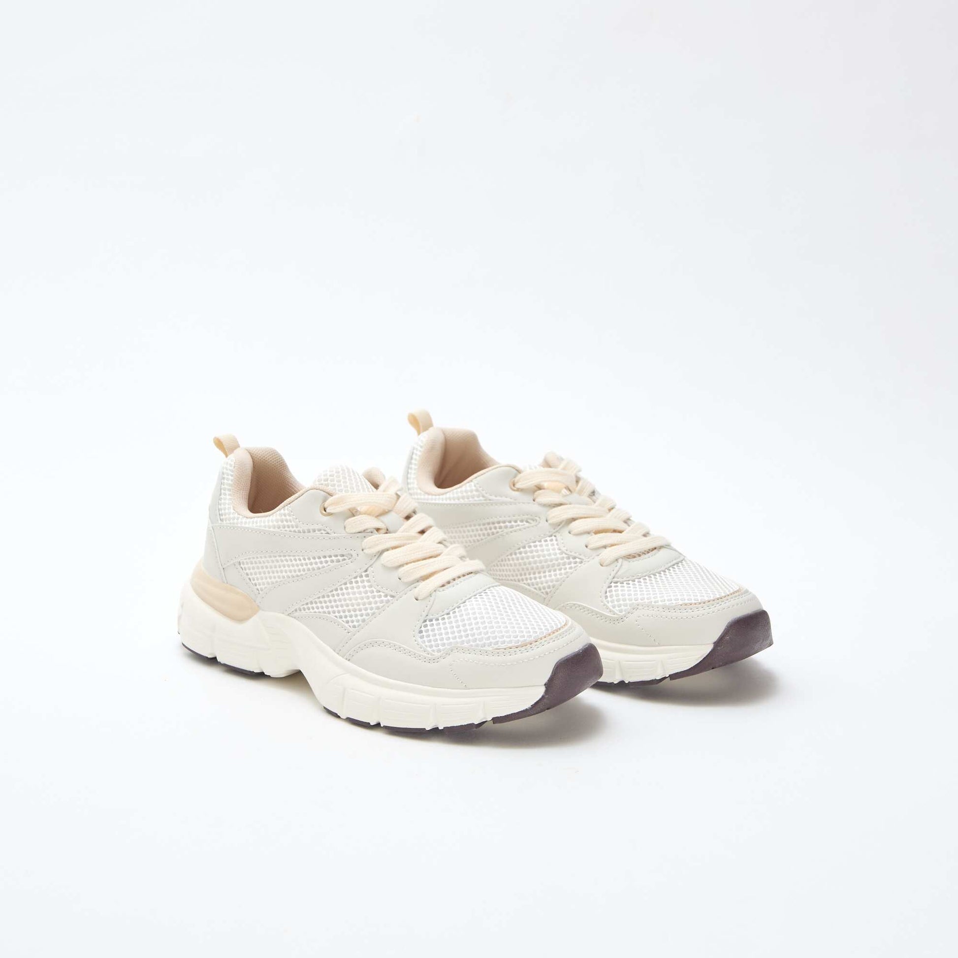 Low-Top Running Style Sneakers BEIGE
