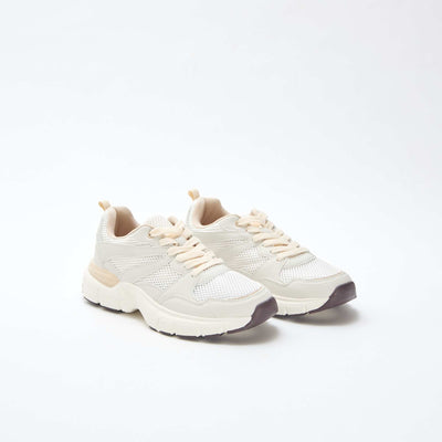 Low-Top Running Style Sneakers BEIGE