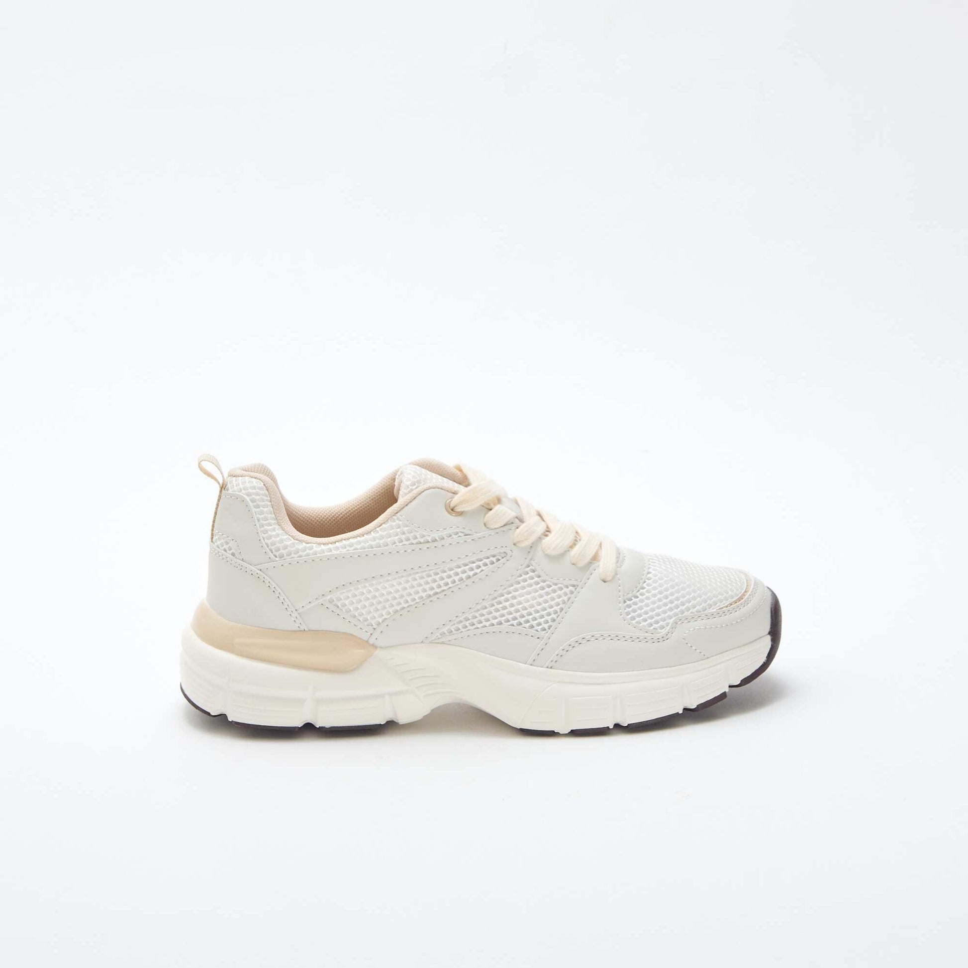 Low-Top Running Style Sneakers BEIGE