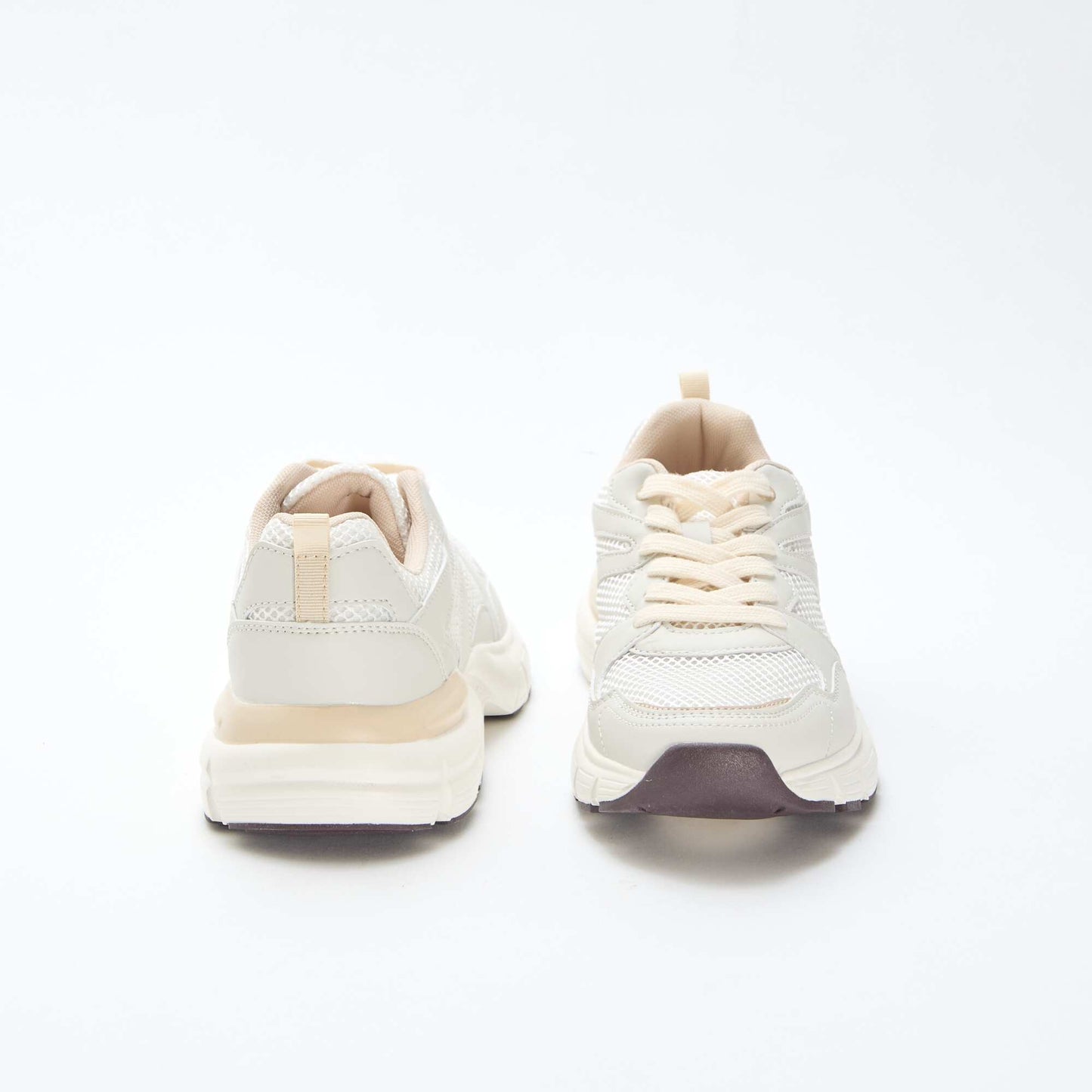 Low-Top Running Style Sneakers BEIGE