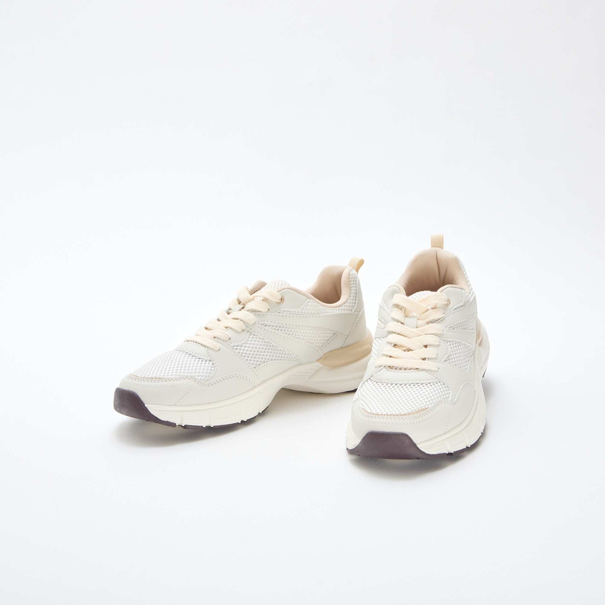 Low-Top Running Style Sneakers BEIGE