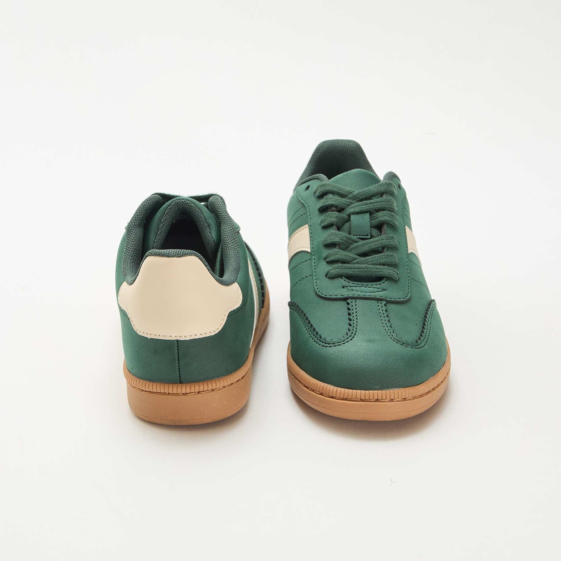 Contrast Panel Low-Top Sneakers GREEN