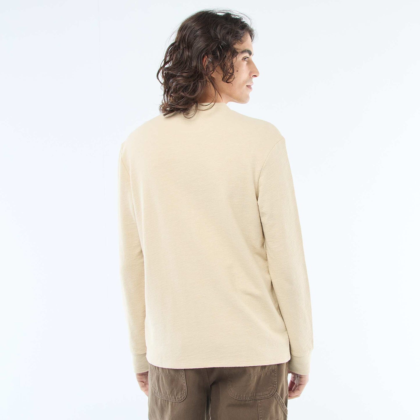 Regular Fit Tunisian T-shirt BEIGE