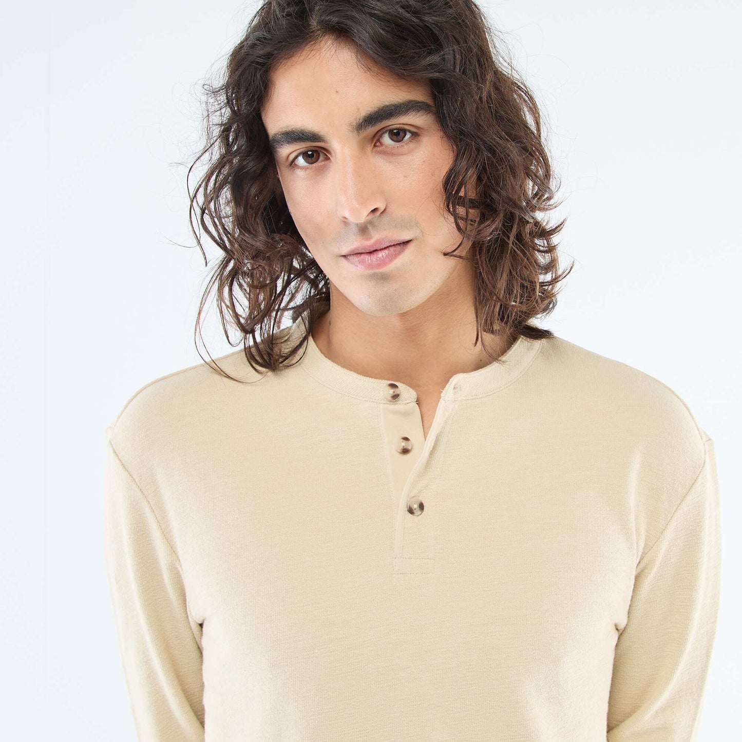 Regular Fit Tunisian T-shirt BEIGE