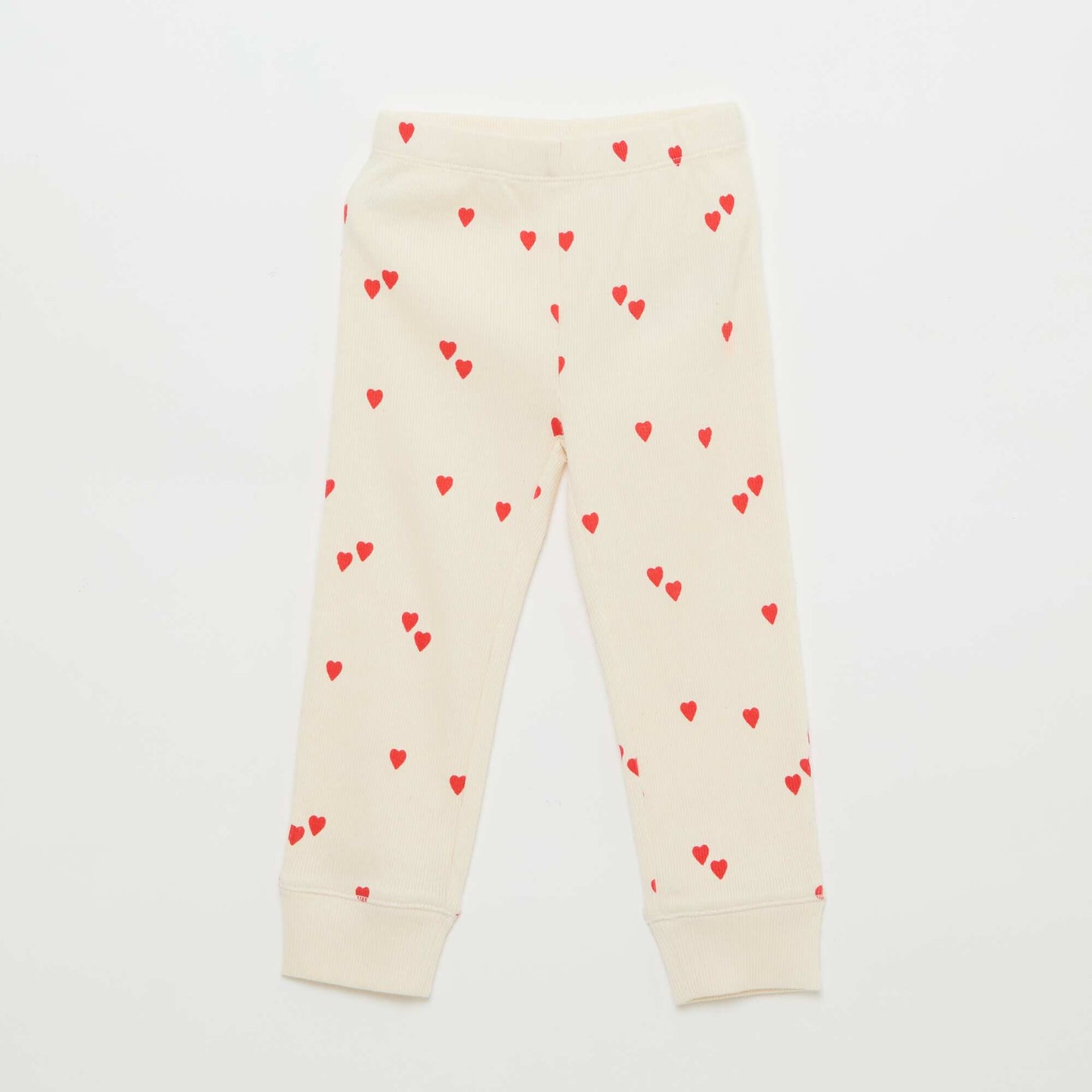 Ribbed Cotton Pajama Set - 2 Pieces WHITE