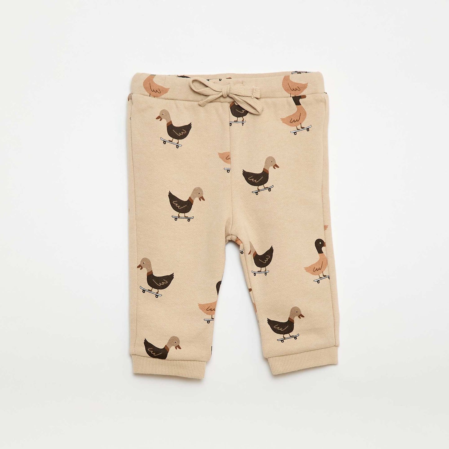 Sweatshirt + printed fancy jogging bottoms set - 2 pieces BEIGE
