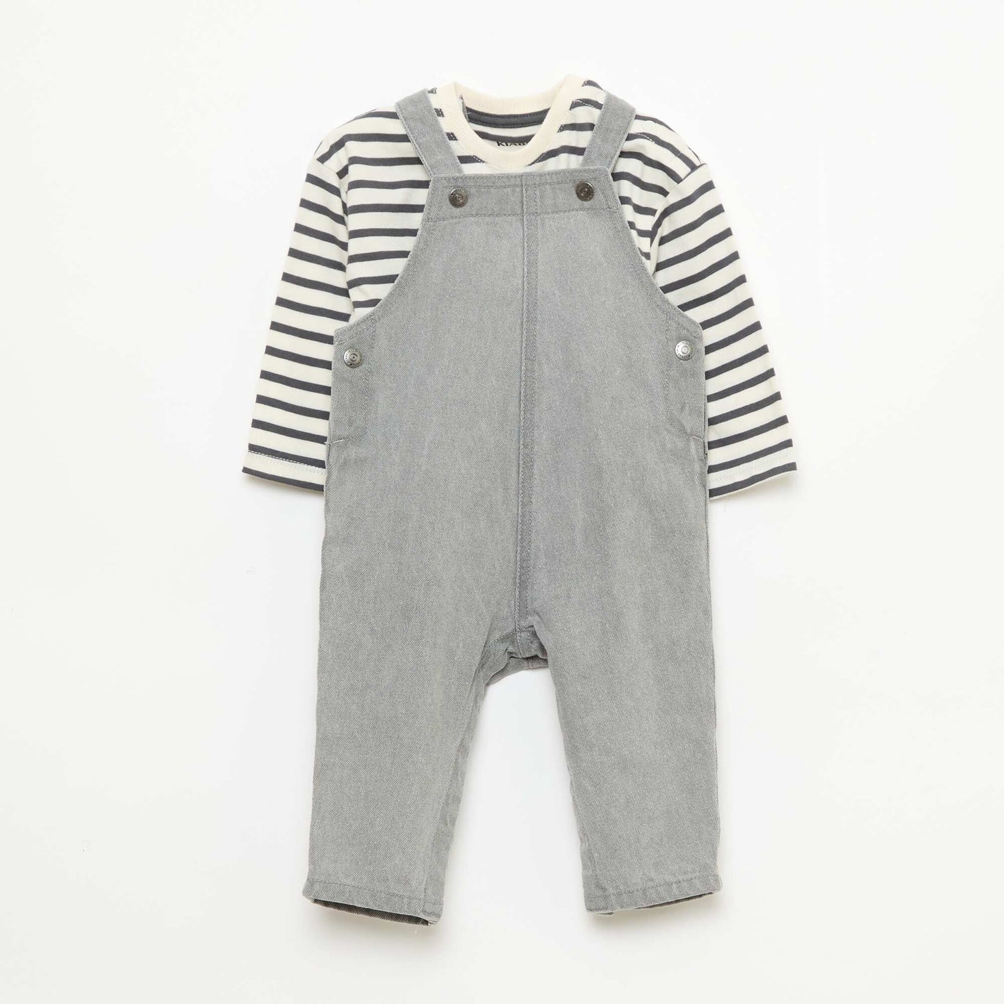 T-shirt + Dungarees Set - 2 pieces GREY