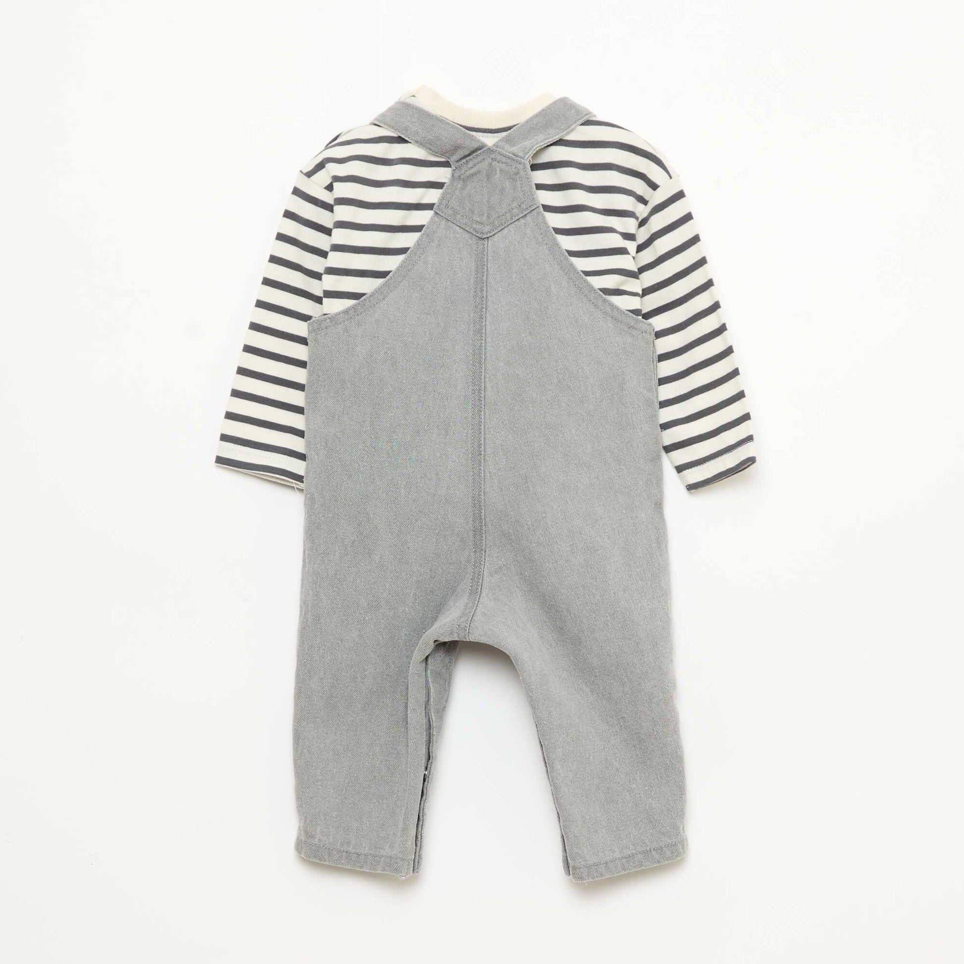 T-shirt + Dungarees Set - 2 pieces GREY
