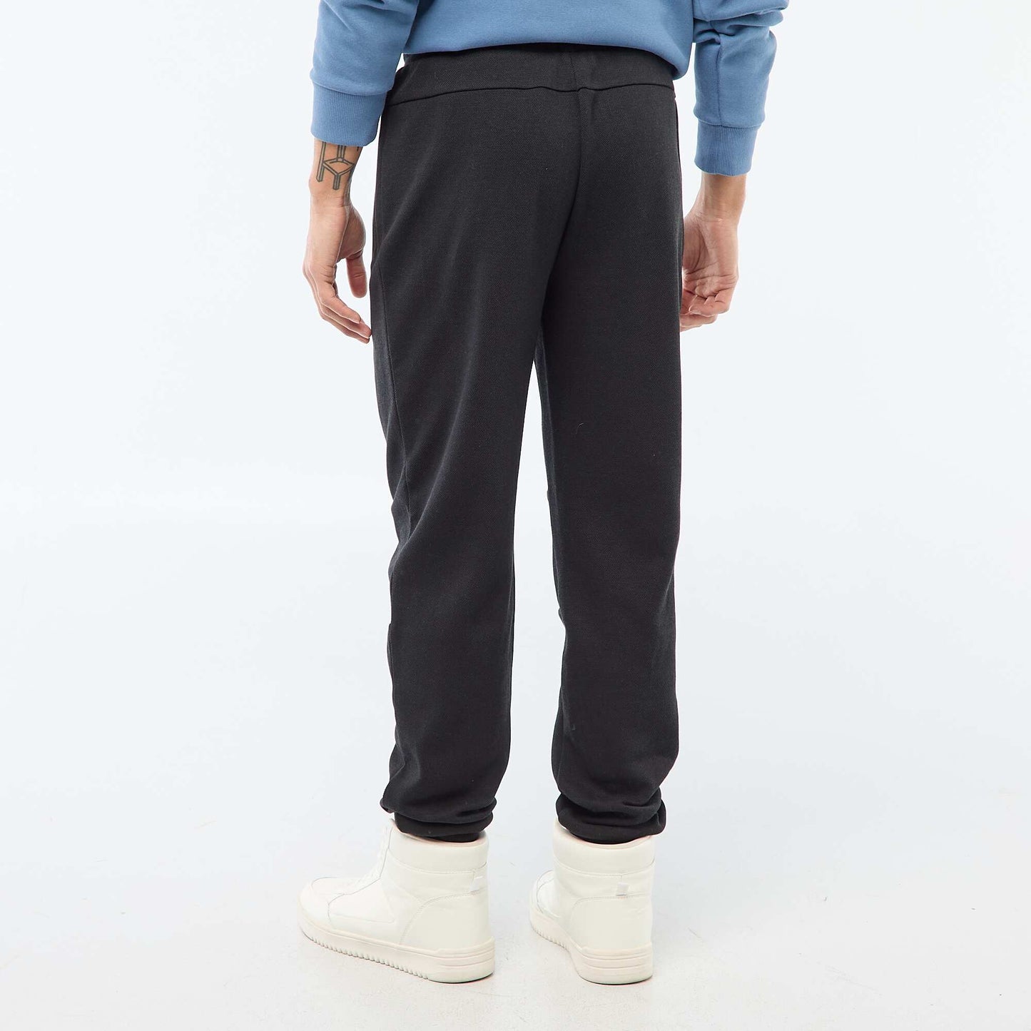 Piqué Knit Joggers BLACK