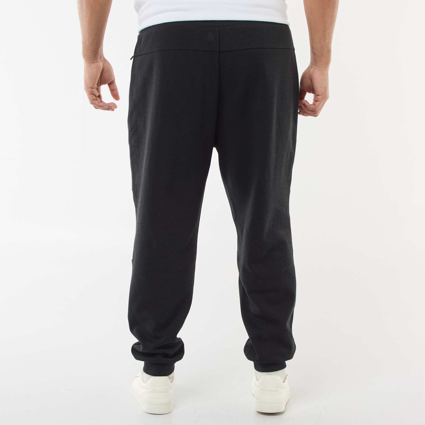 Cotton Piqué Knit Joggers BLACK