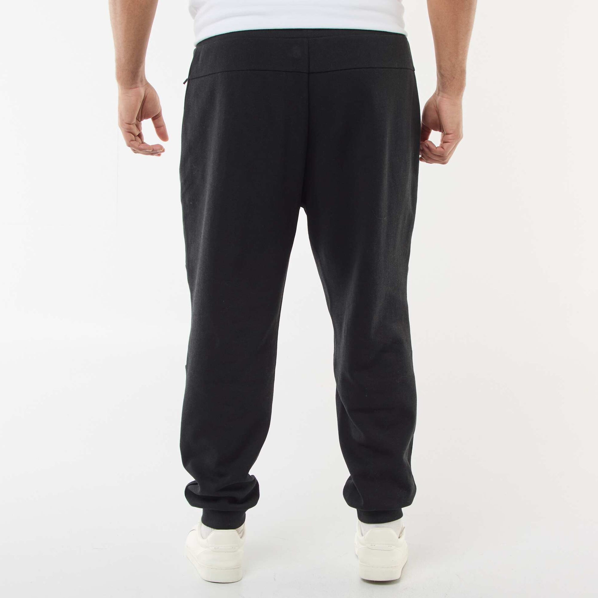 Cotton Piqué Knit Joggers BLACK