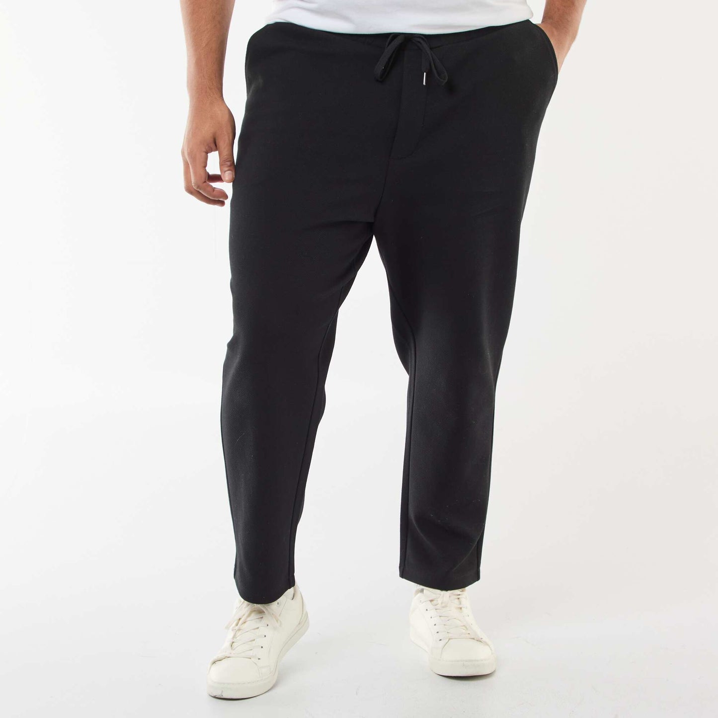 Piqué Knit Joggers BLACK