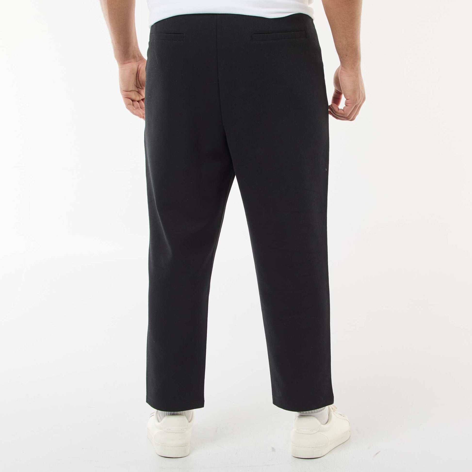 Piqué Knit Joggers BLACK