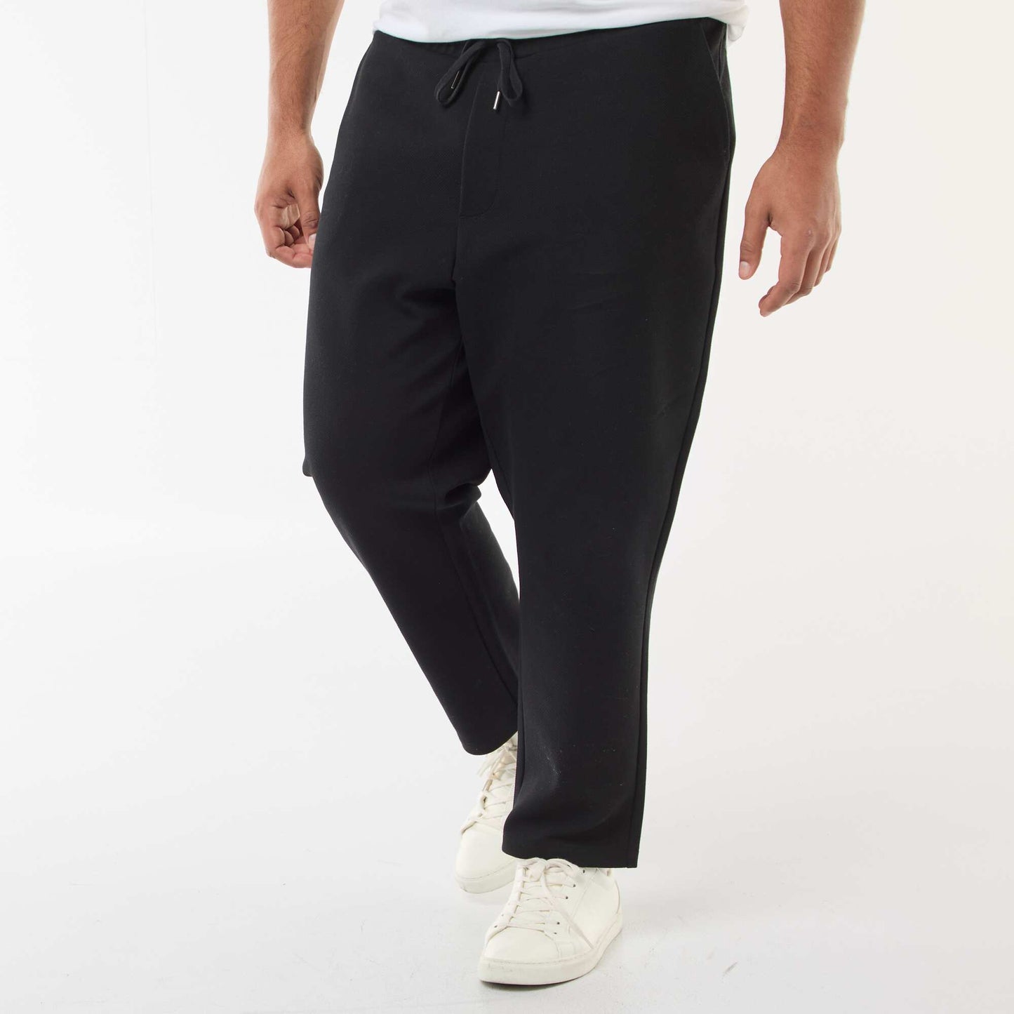 Piqué Knit Joggers BLACK
