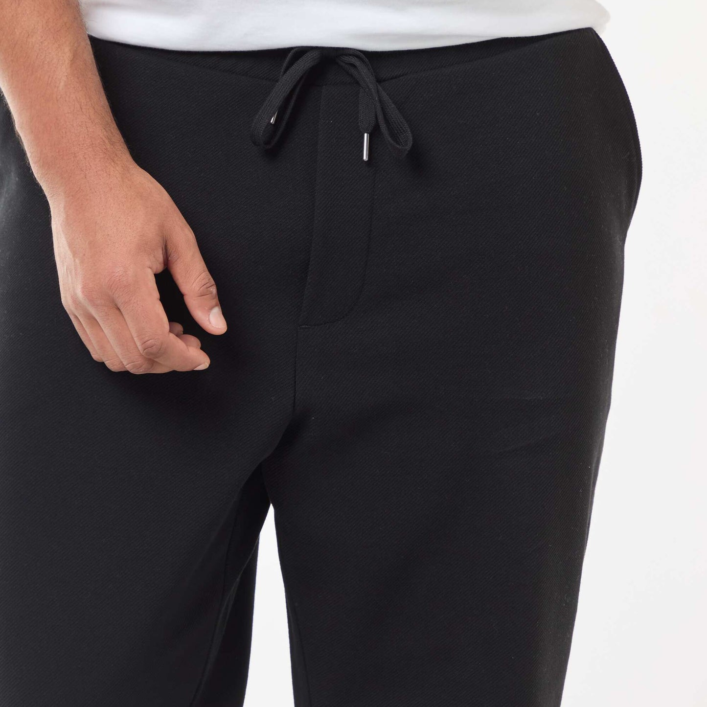 Piqué Knit Joggers BLACK