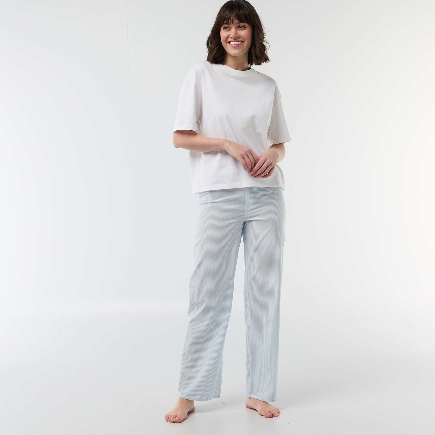 Poplin Pajama Pants BLUE