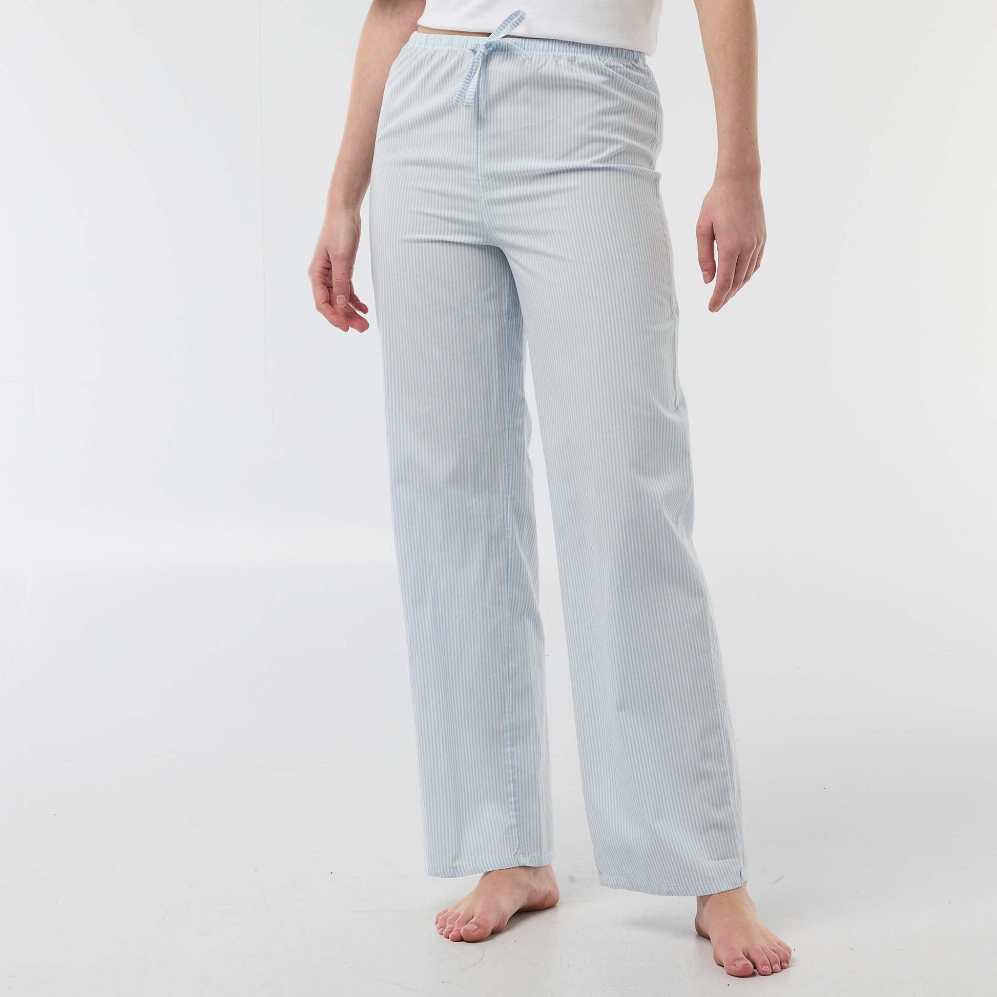 Poplin Pajama Pants BLUE