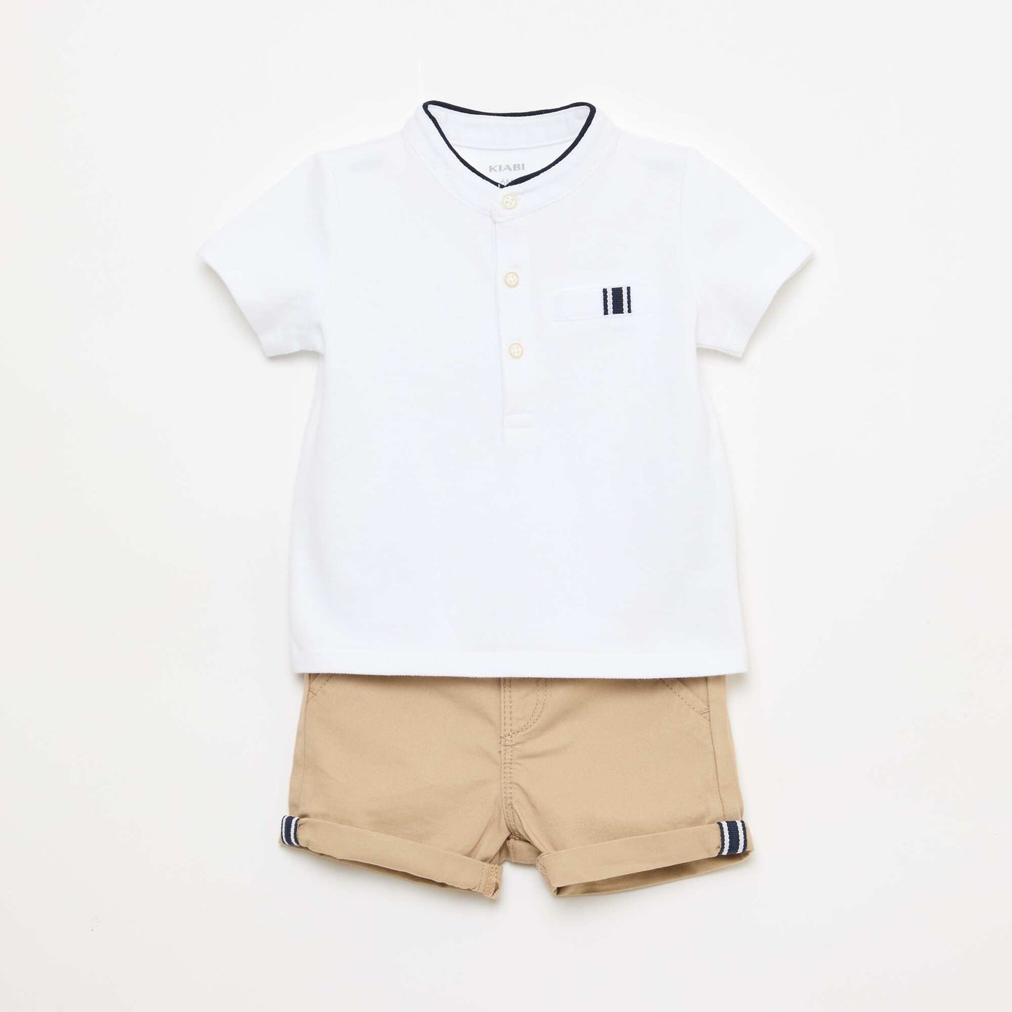 Polo & Shorts Set - 2 Pieces WHITE