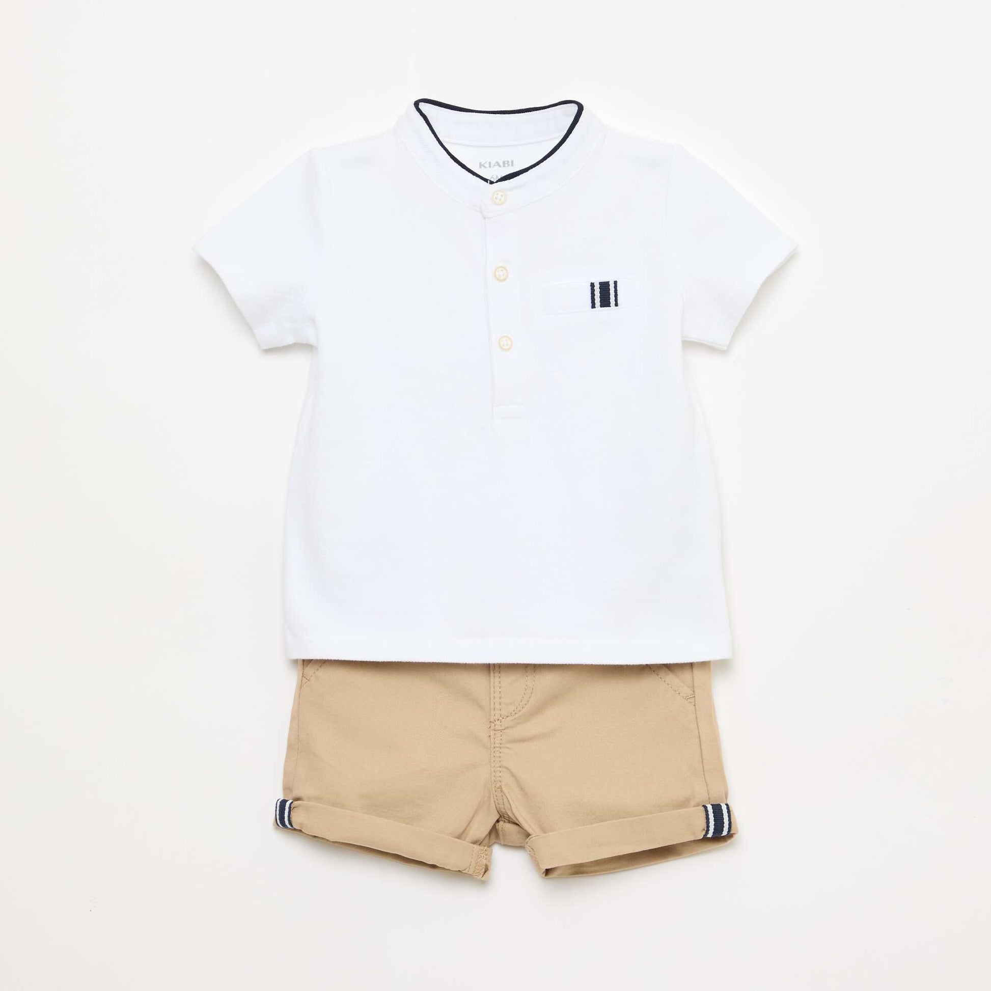 Polo & Shorts Set - 2 Pieces WHITE