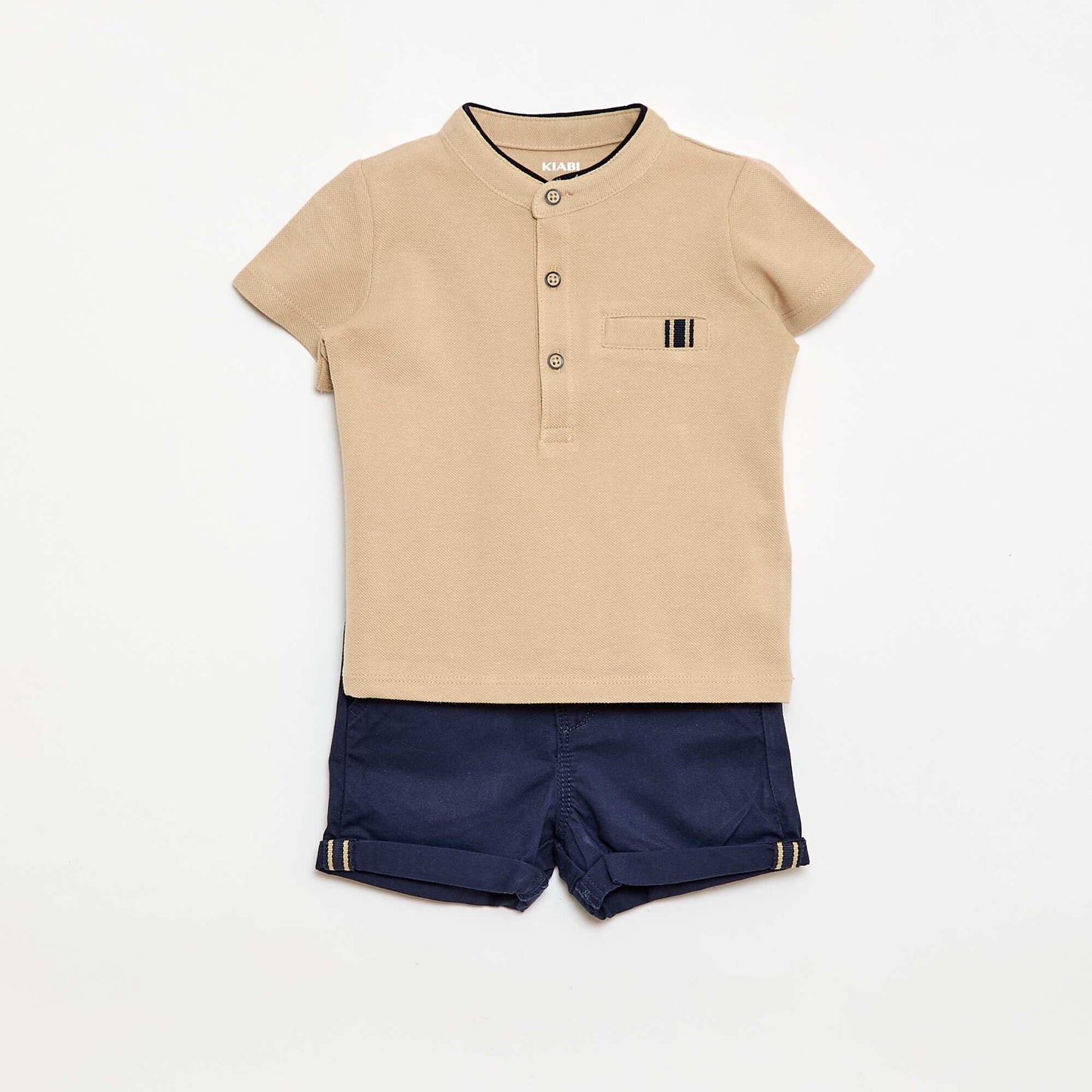 Polo & Shorts Set - 2 Piece BEIGE